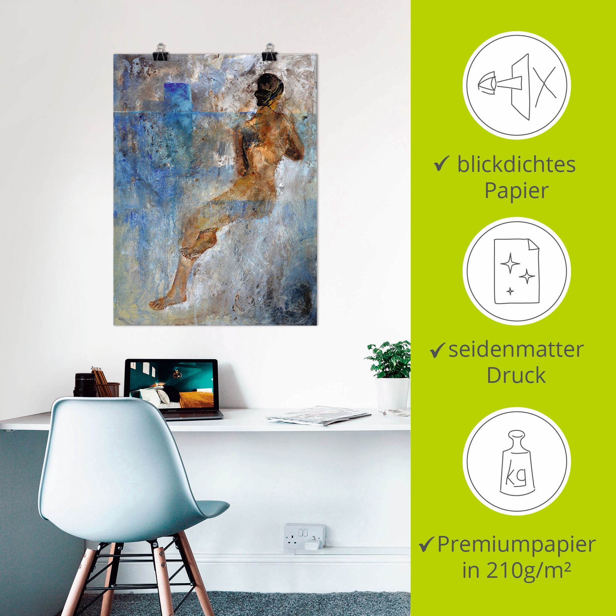 Artland Poster »Nackt Barbara«, Frau, (1 St.), als Alubild, Leinwandbild, Wandaufkleber oder Poster in versch. Größen