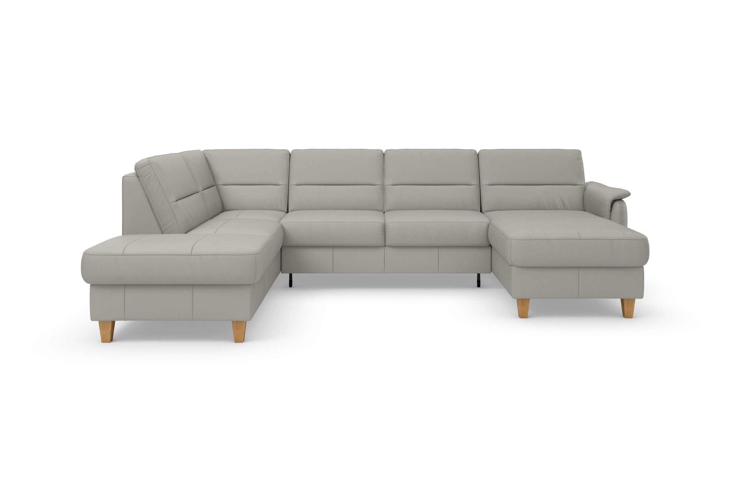 Home affaire Wohnlandschaft »Palmera U-Form, B: 308 cm«, optional Bettfunktion & Bettkasten, Federkern