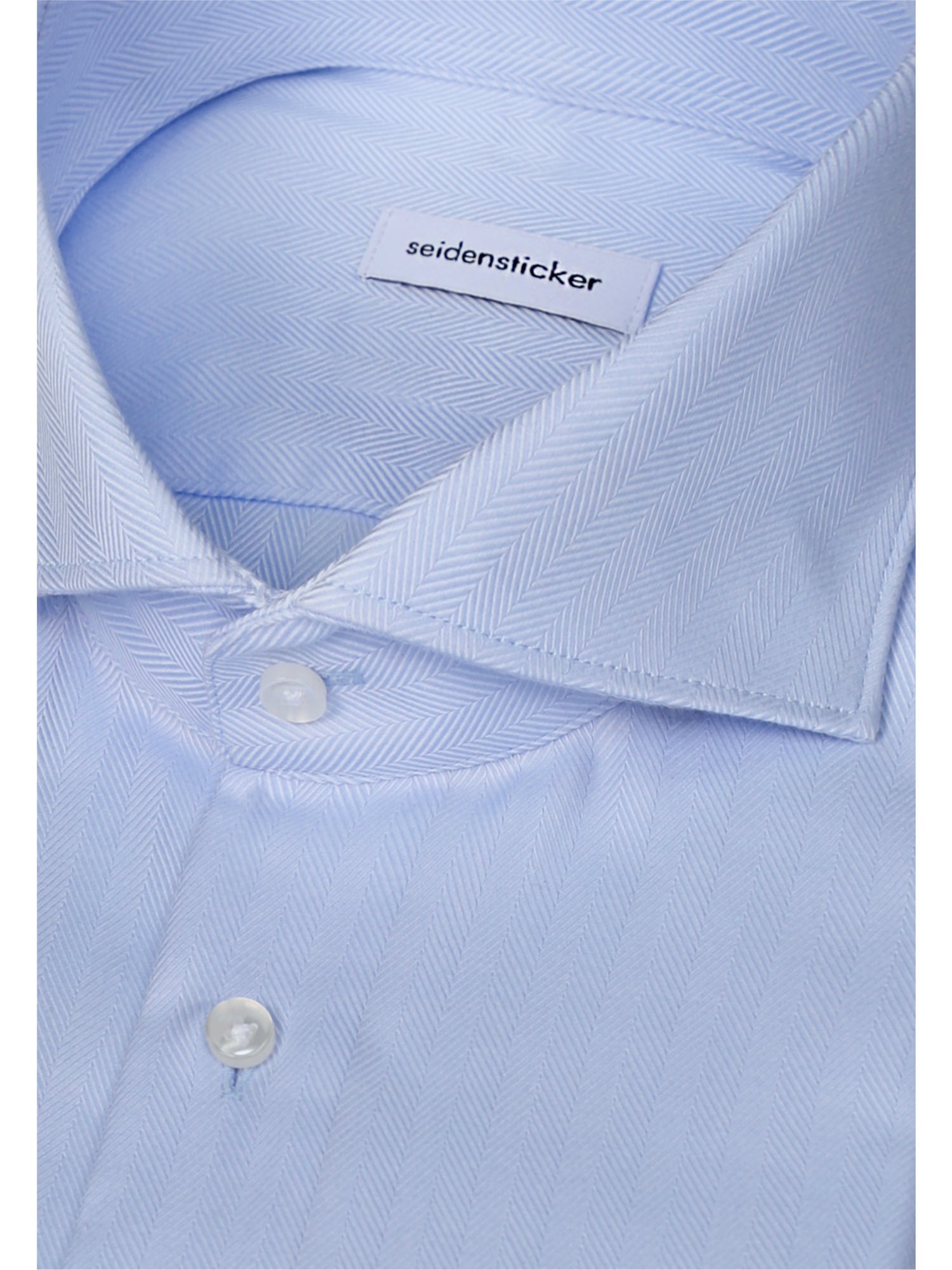 seidensticker Businesshemd »Schwarze Rose« Shaped 1/1 Haifischkragen Fischgrat
