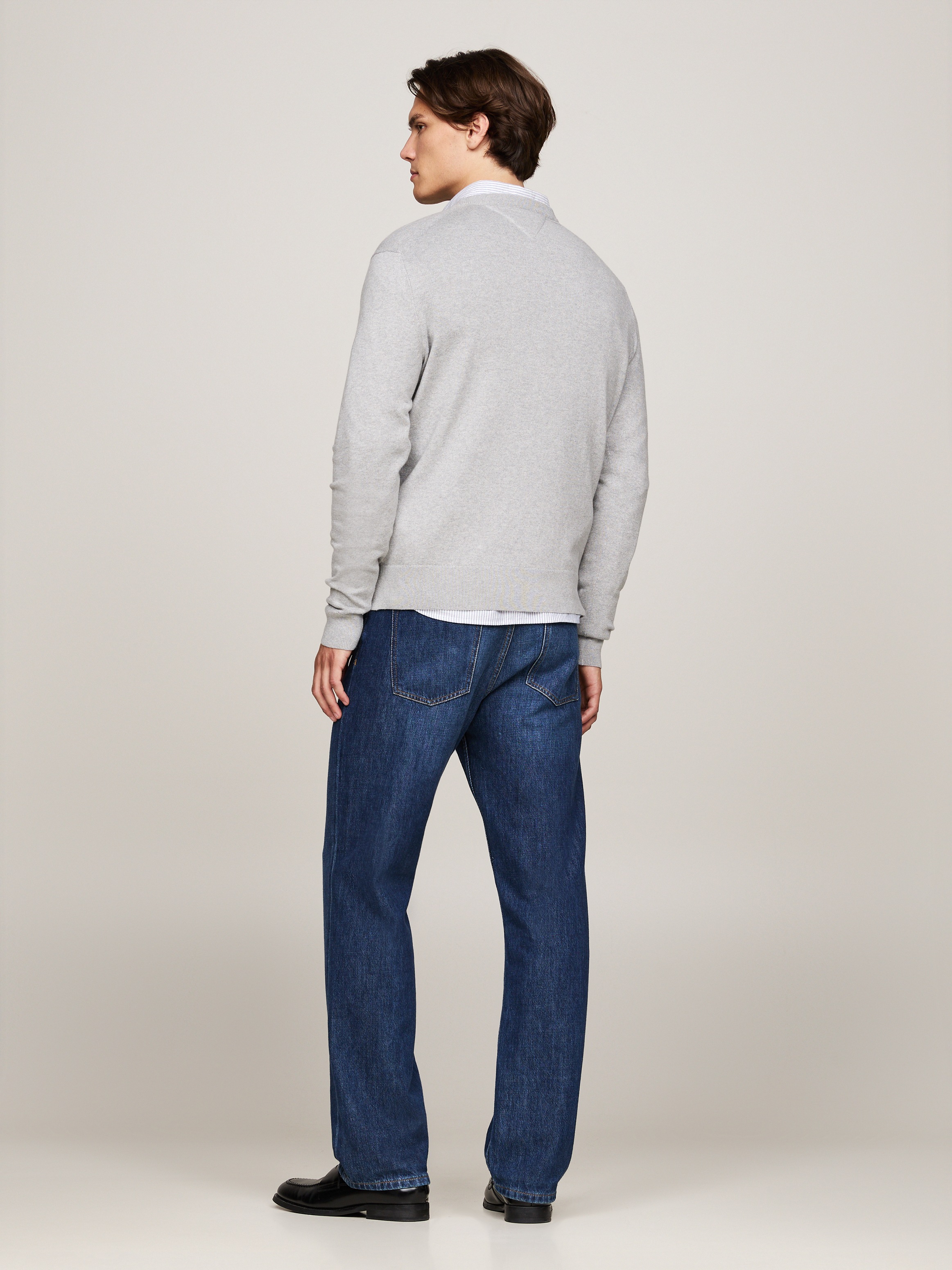 Tommy Hilfiger V-Ausschnitt-Pullover »PIMA ORG CTN CASHMERE V NECK«