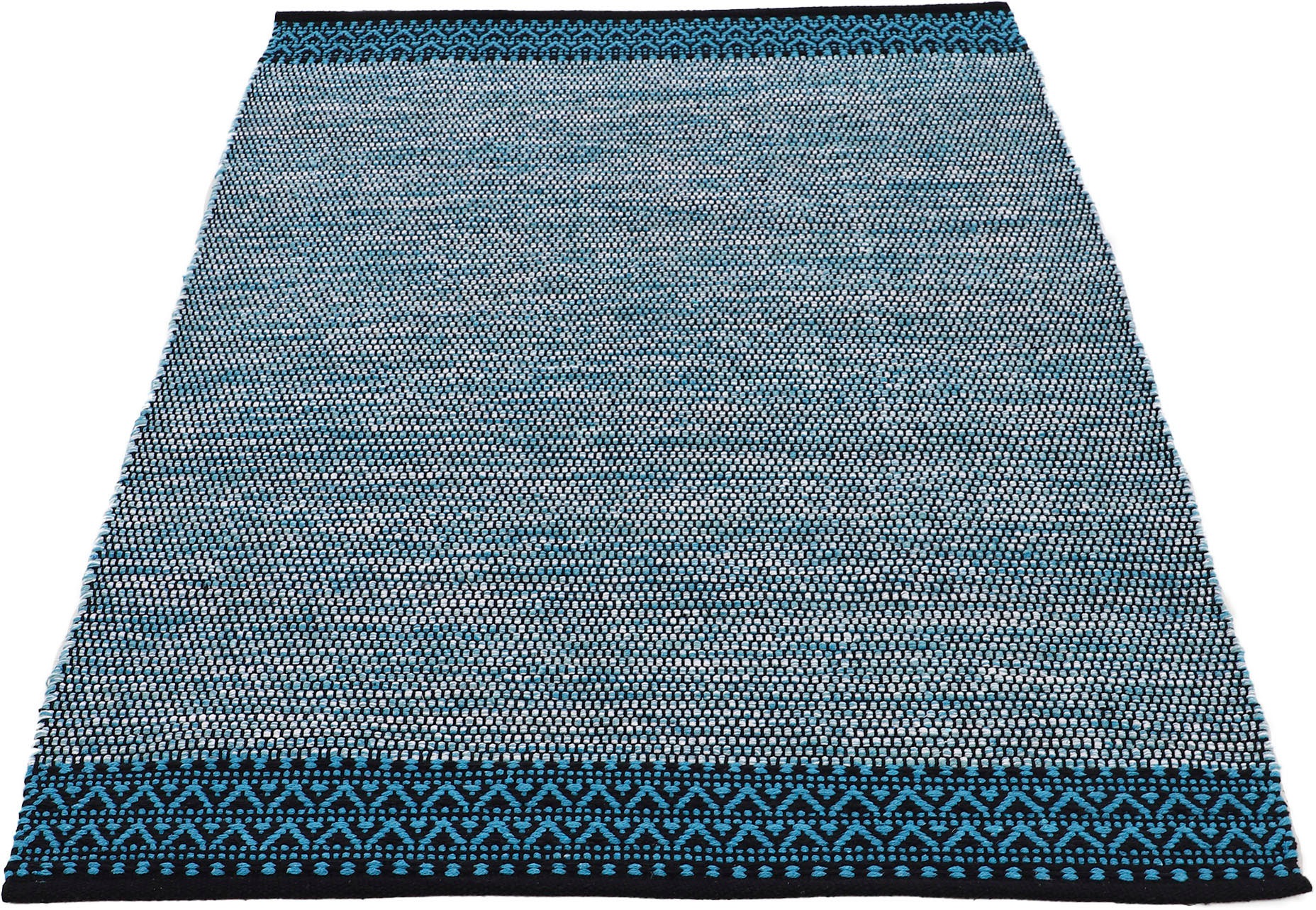 carpetfine Teppich »Kelim Mia,  auch als Läufer erhältlich«, rechteckig, 6 mm Höhe, handgewebt, Baumwolle, Wendeteppich, Fleckerl, Bordüre, Wohnzimmer