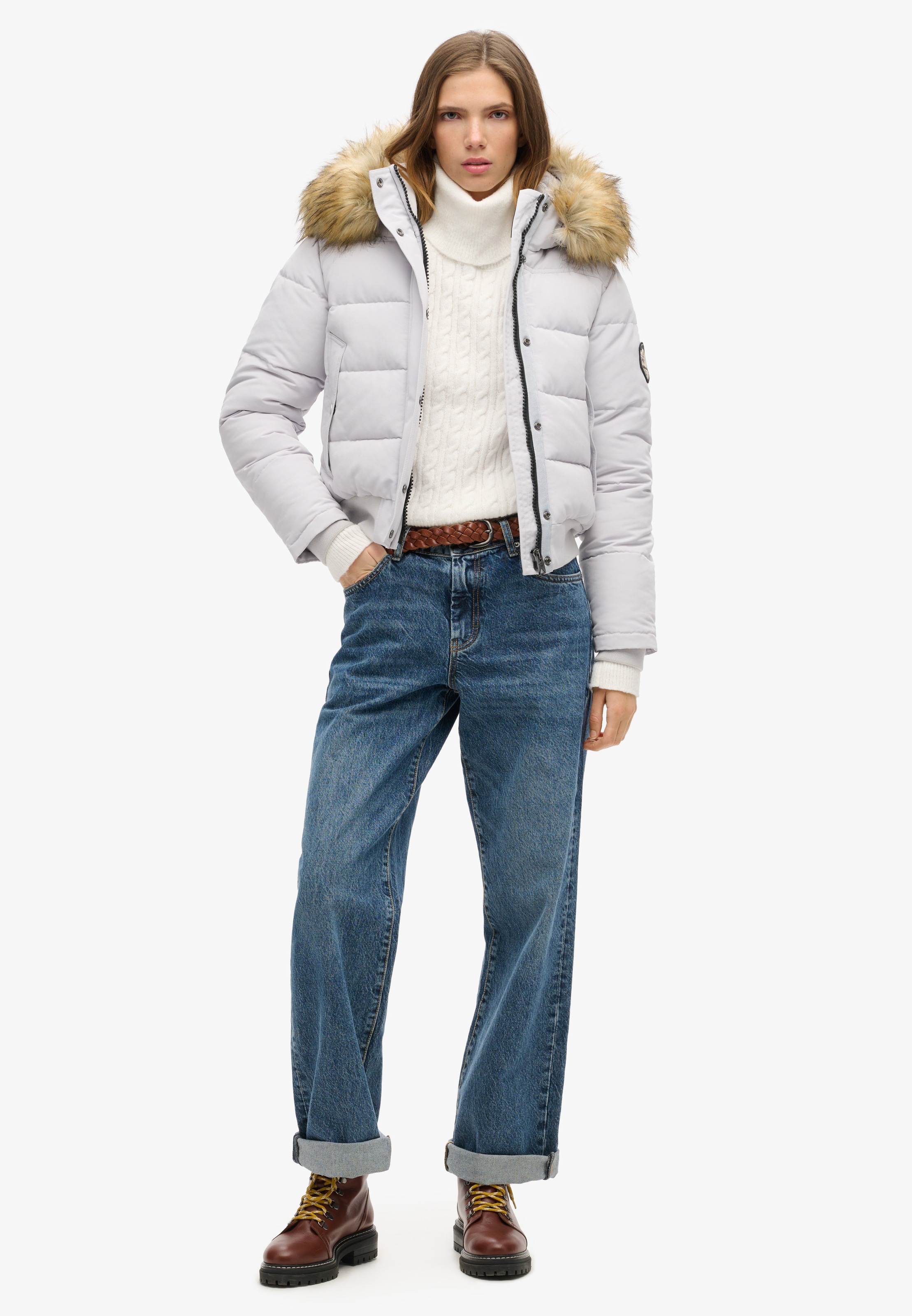 Superdry Steppjacke »EVEREST HOODED BOMBER JKT«, mit Kapuze