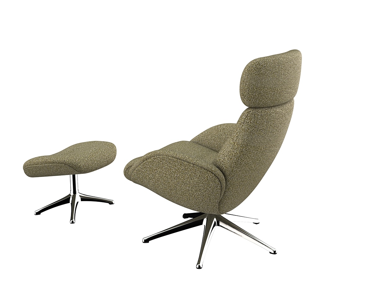 FLEXLUX Relaxsessel »Elegant, Funktionsessel, Polstersessel, Armlehnen-, TV-Fernsehsessel,«, Premium Komfort, Rücken- und Kopfteilverstellung, Drehbar, Fuß Alu