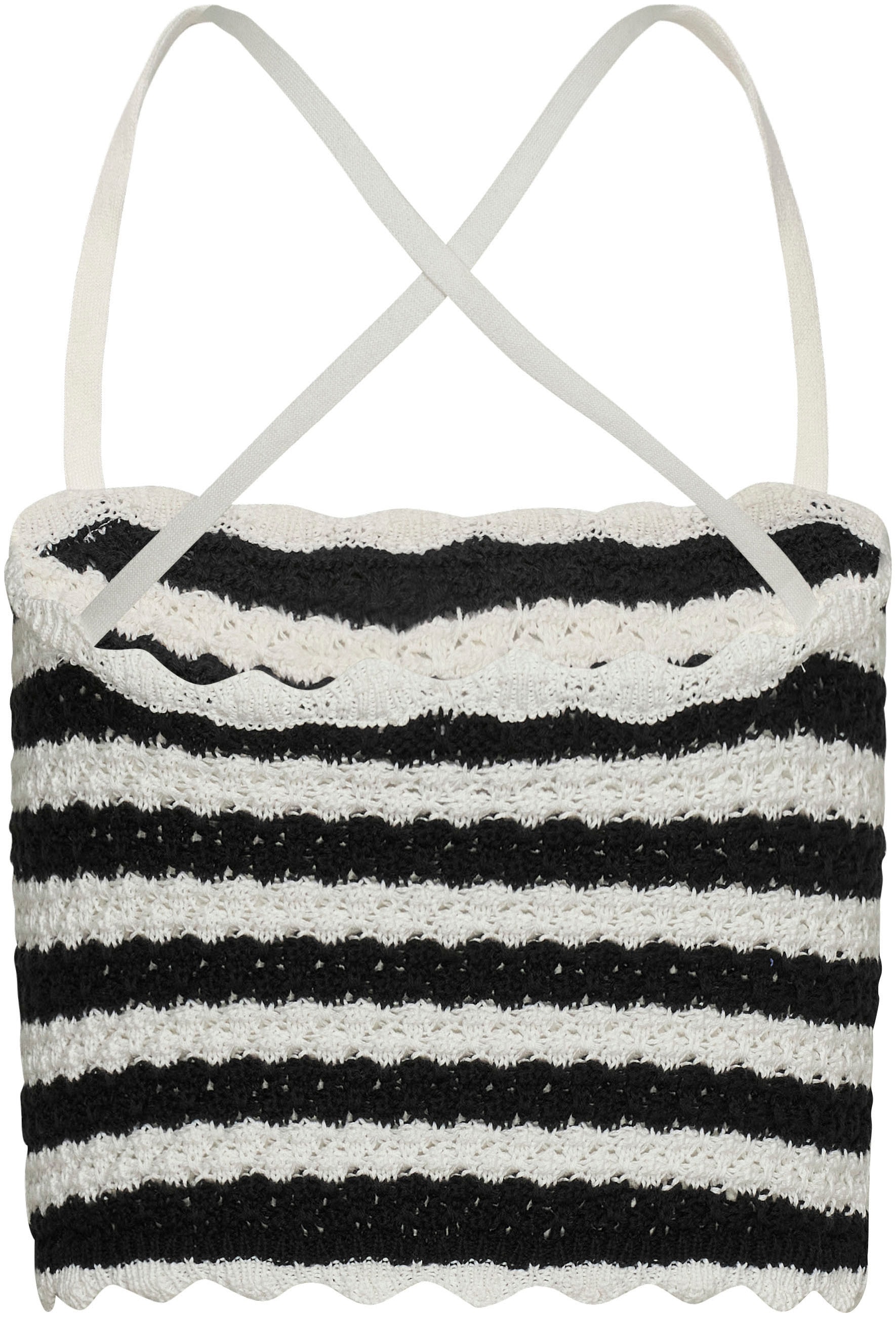Tommy Jeans Spaghettitop »TJW CROCHET STRIPE TOP«