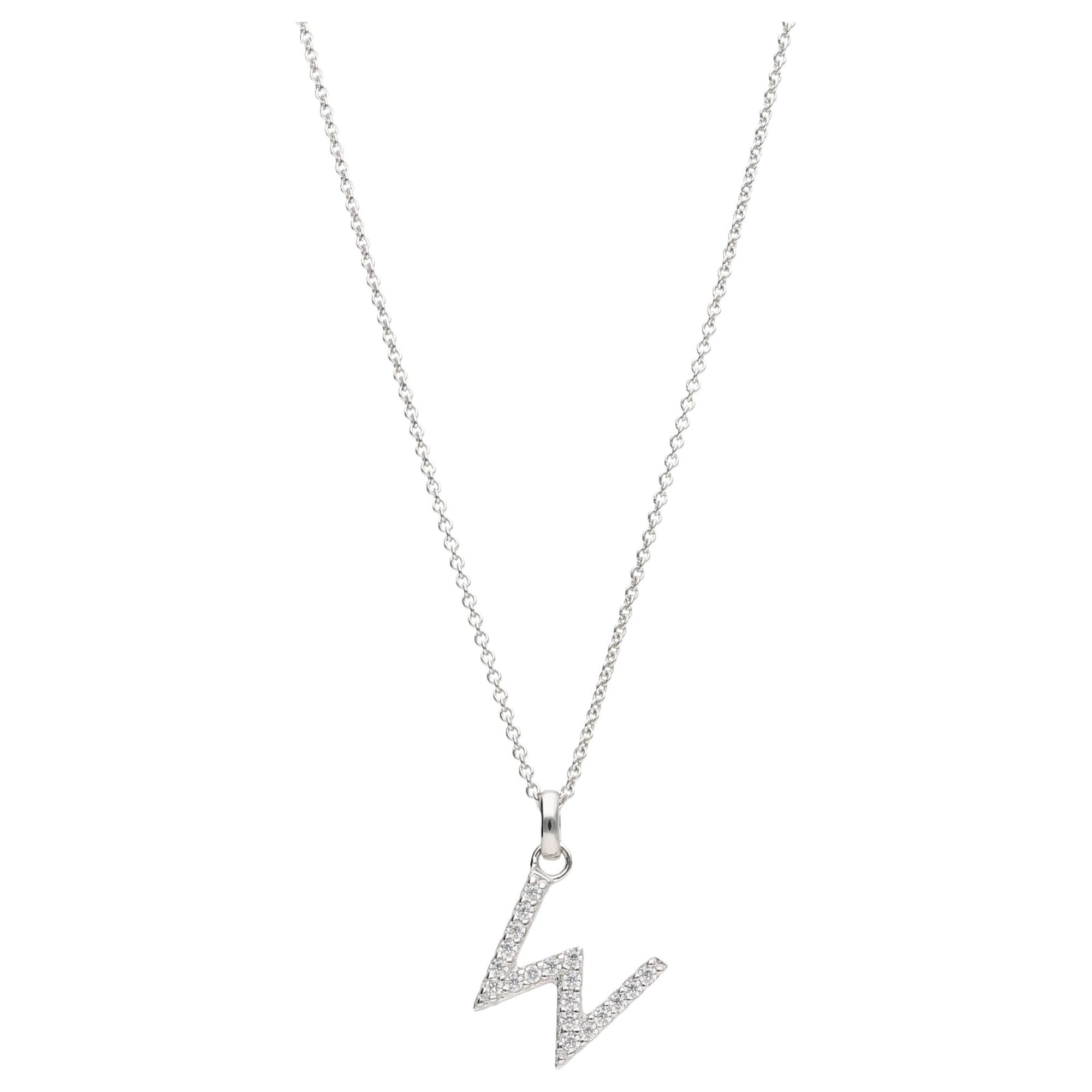 Smart Jewel Kette mit 925« Steine, bei Buchstabe mit Silber UNIVERSAL online Zirkonia Anhänger W »Kette