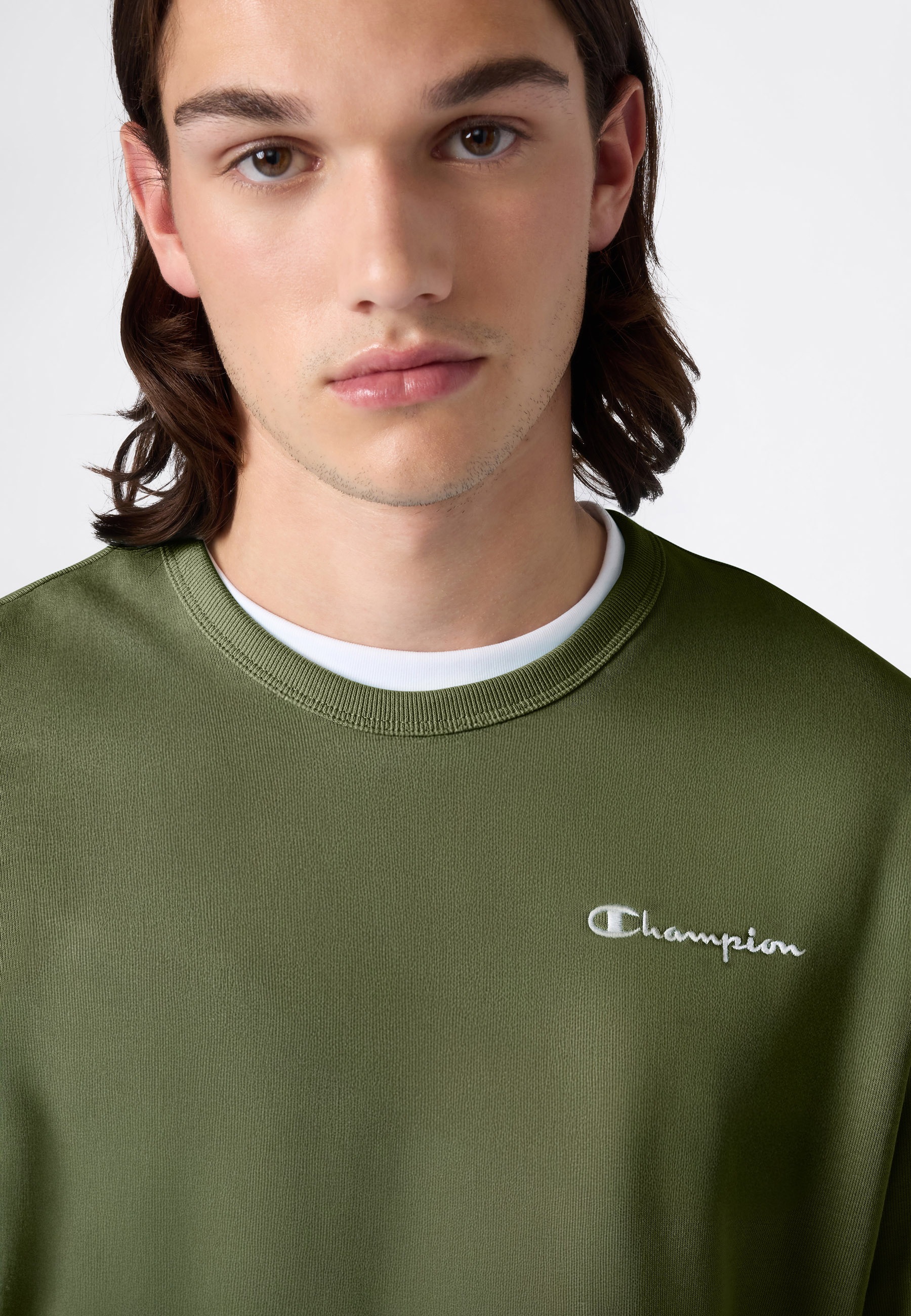 Champion Sweatshirt »ICONS CONTRAST Terry Crewneck Sweatshirt«, mit Rundhalsausschnitt, ohne Verschluss, aus Baumwolle und Polyester

