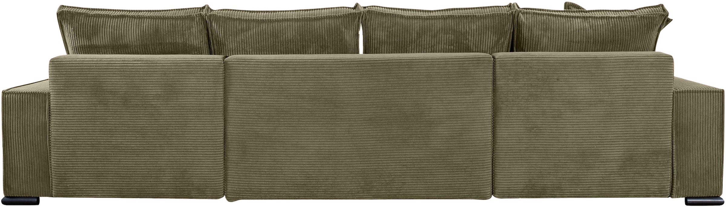 COLLECTION AB Wohnlandschaft »Manhattan U-Form, B: 313 cm, in Breit- oder Normalcord« Bettfunktion, Bettkasten & Zierkissen, Federkern