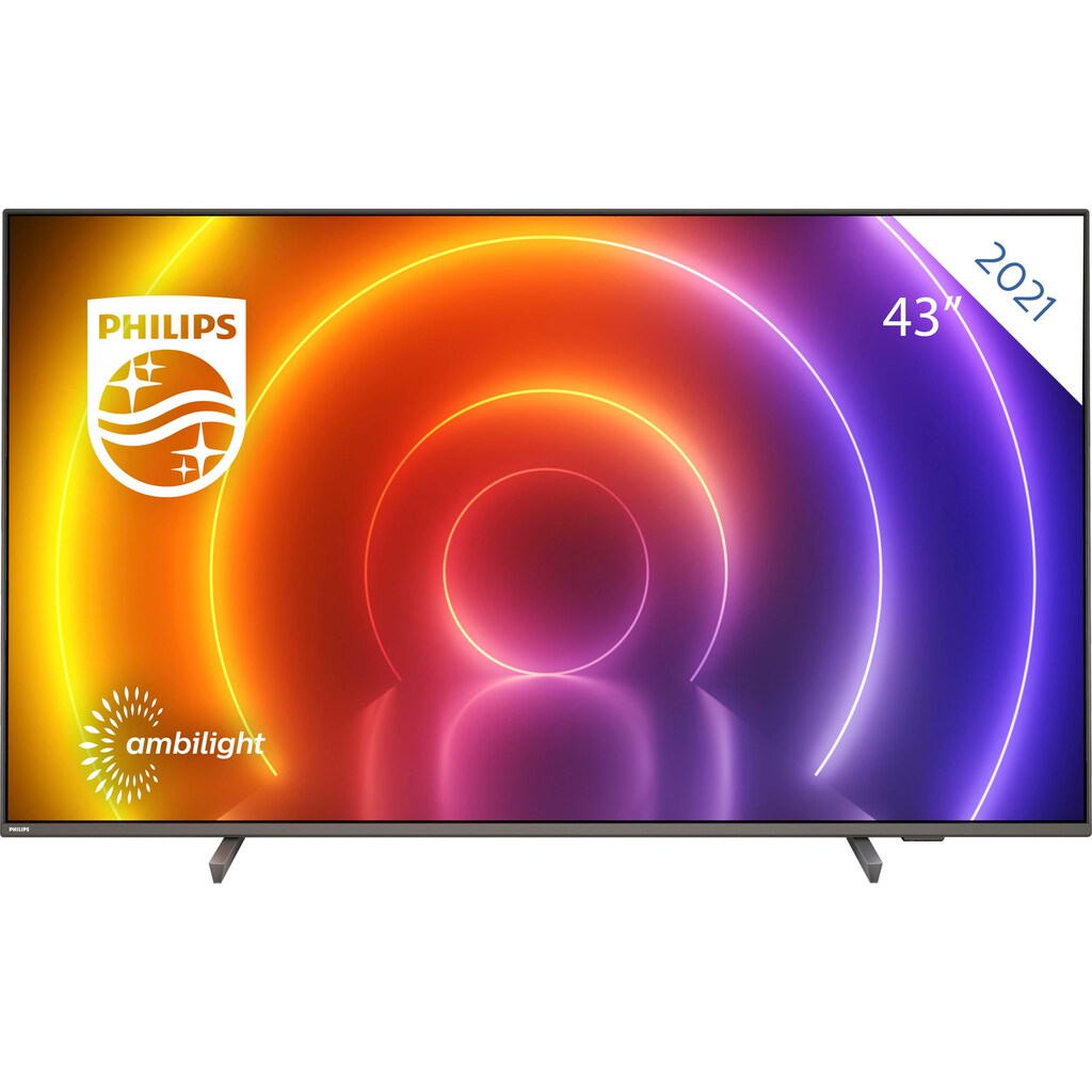 Philips LED-Fernseher »43PUS8106/12«, 108 cm/43 Zoll, 4K Ultra HD, Android TV-Smart-TV, 3-seitiges Ambilght