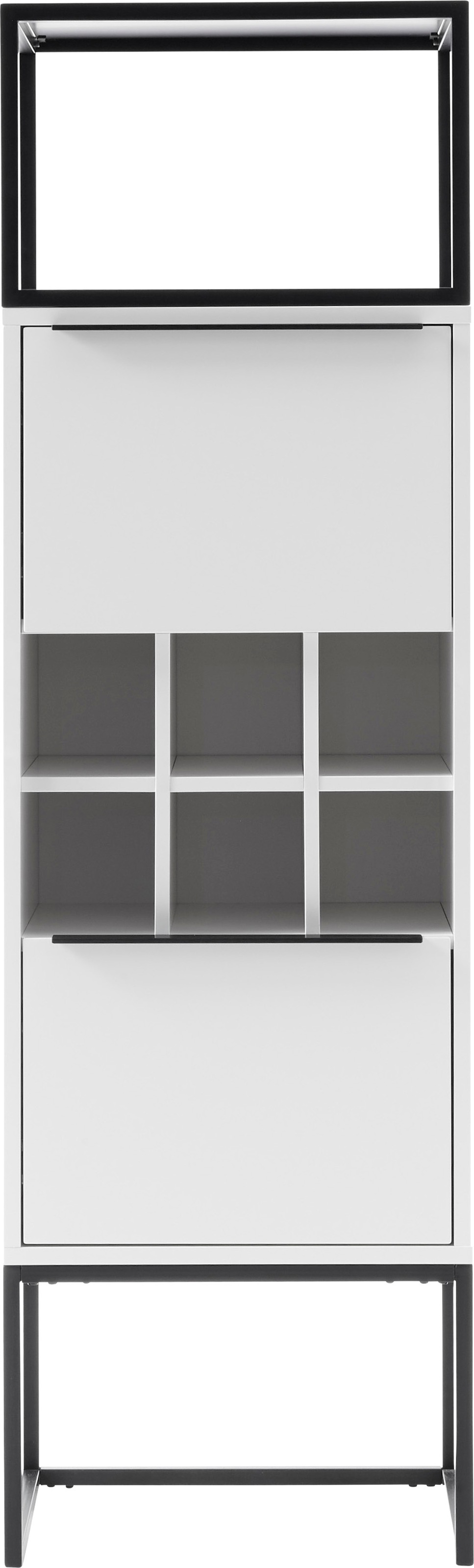 HBZ Highboard »Lille«, (1 St.), mit LED-Beleuchtung, Wohnzimmerschrank in Eiche Artisan NB