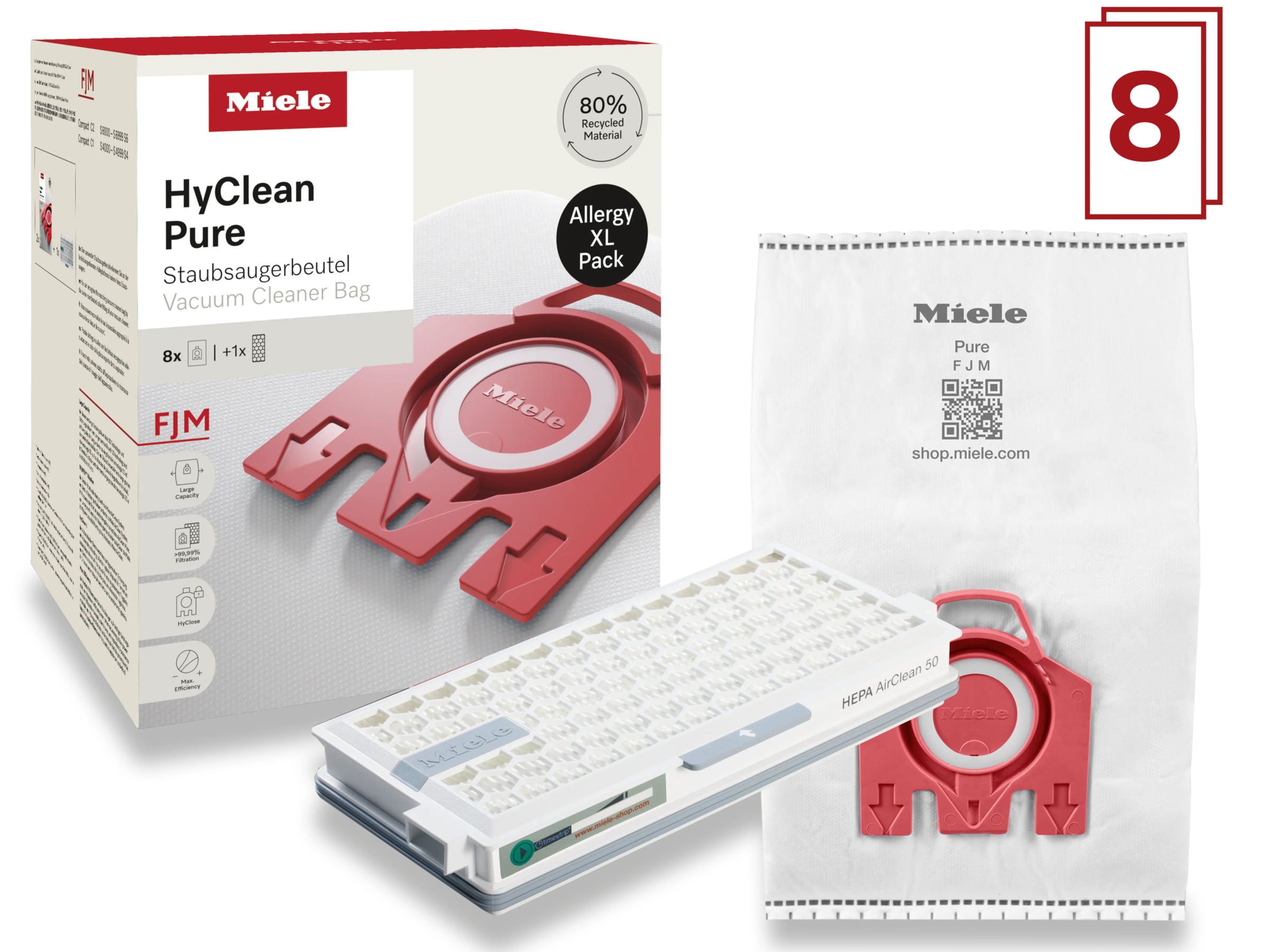 Miele Staubsaugerbeutel »Allergy XL-Pack HyClean Pure«