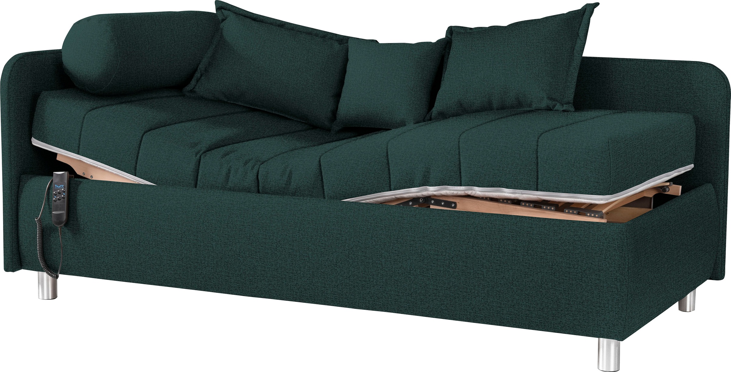 alina Schlafsofa »Kiana« Liegefläche 90/200 cm oder 100/200 cm, Bettkasten, Zierkissen-Set