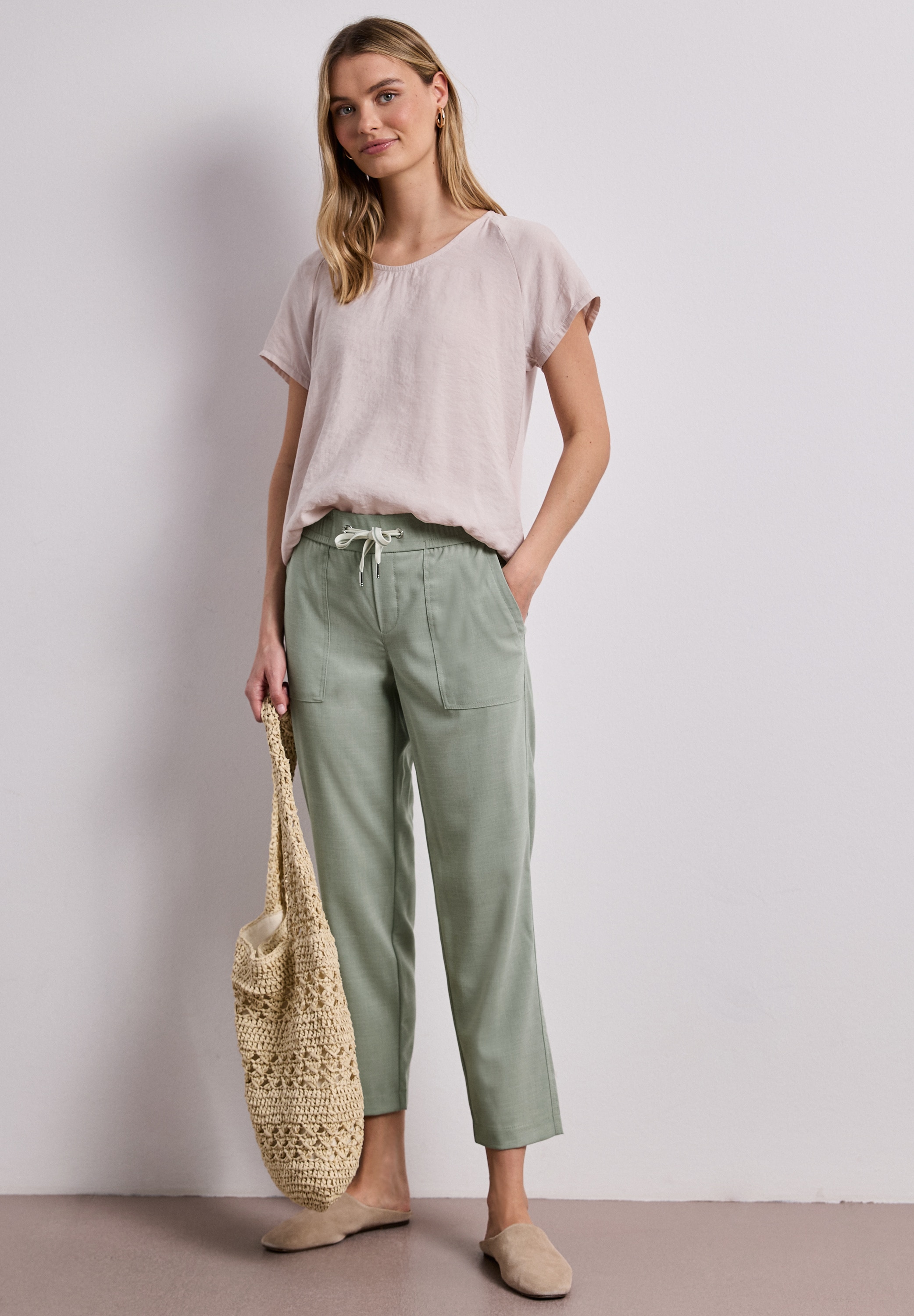 STREET ONE 7/8-Hose »Style Bonny«  melierte Optik, elastischer Bund