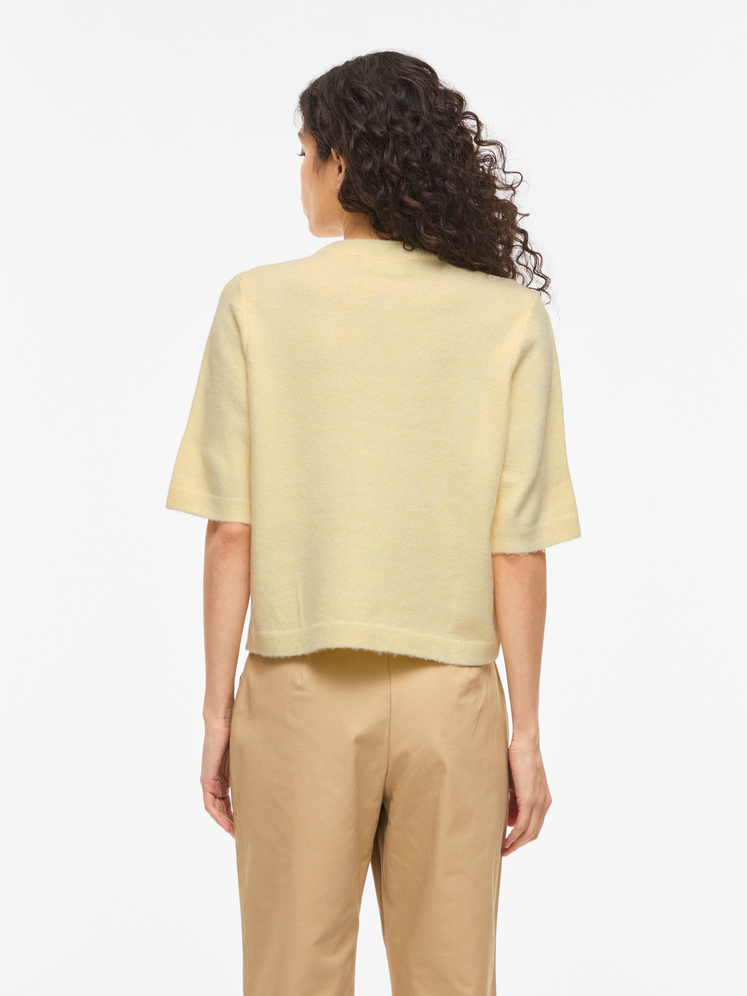 Vila Strickjacke »VILIGA 2/4 O-NECK KNIT CARDIGAN - NOOS« Materialmix, regular fit