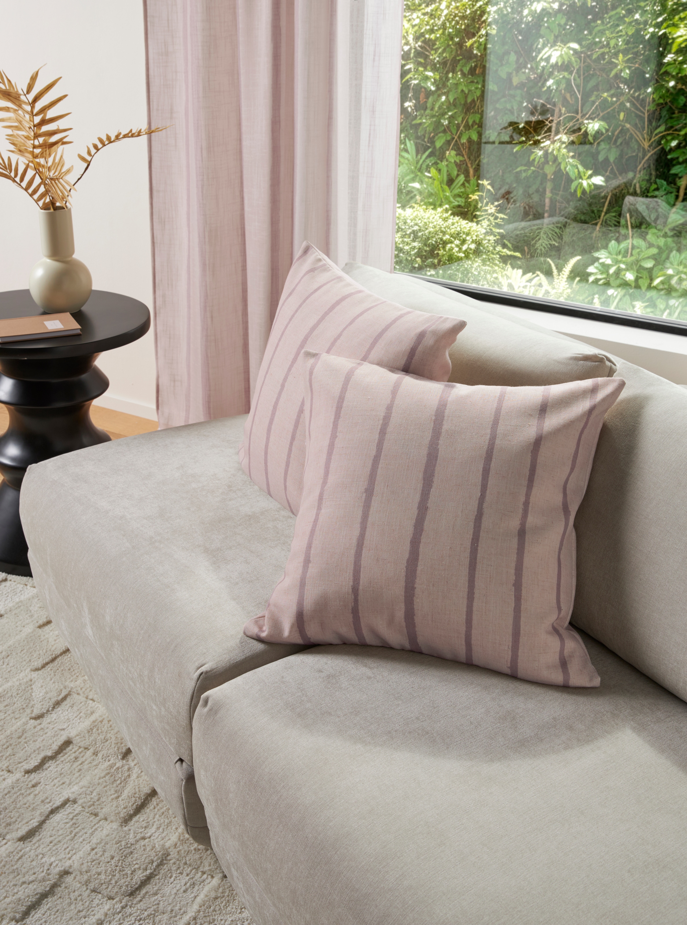 LeGer Home by Lena Gercke Dekokissen »Zayla« Edler Leinenlook, Kissenhülle & Reißverschluß, ohne Füllung, 50x50cm,