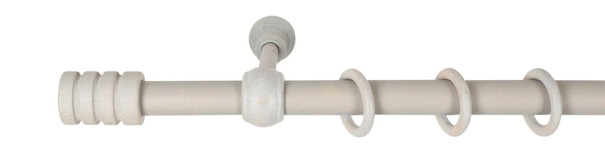 SN DECO GROUP Gardinenstange »Pisa« 1 läufig-läufig Fixmaß 28 mm, Holz, verschiedene Längen und Farben, Komplettset