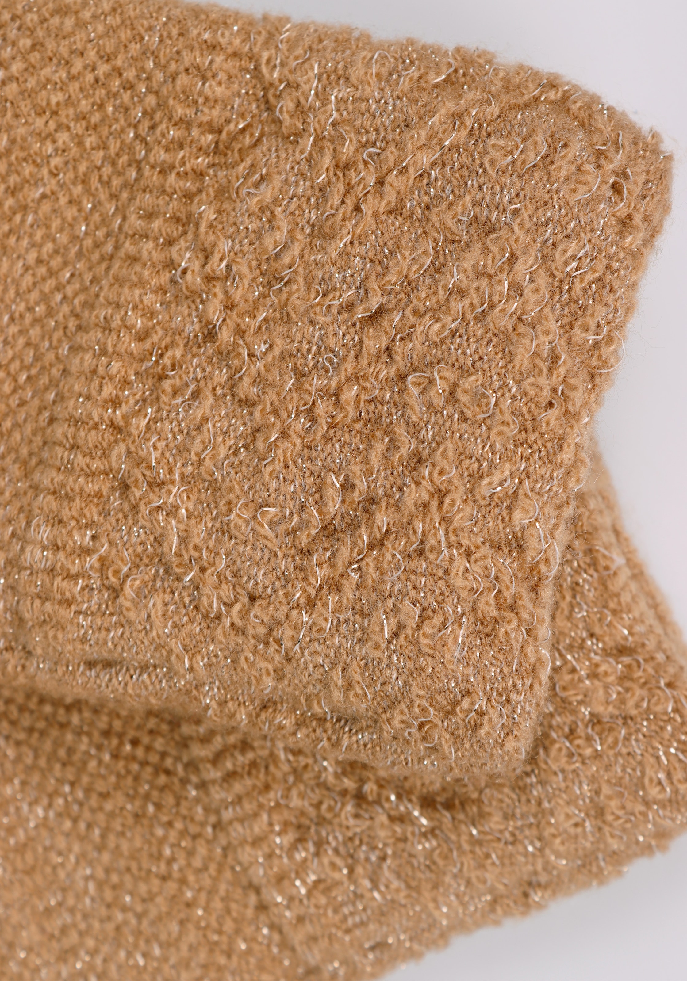 Capelli New York Strickhandschuhe dezenter Metallic-Schimmer, gemustert, hoch elastisch