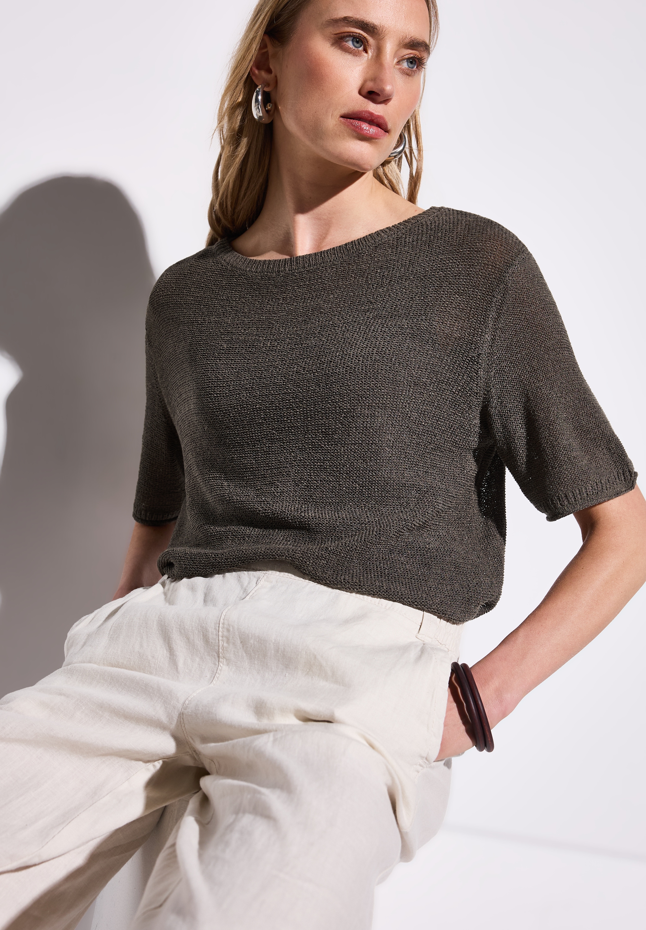 STREET ONE Strickpullover, mit seitlichen Schlitzen