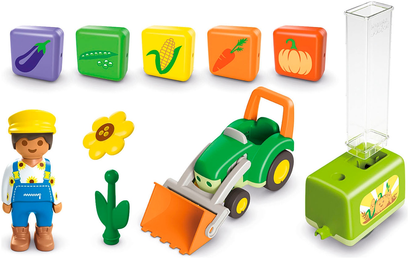 Playmobil® Konstruktions-Spielset »Traktor mit lustiger Pflanzmaschine (71773), Junior« Made in Europe