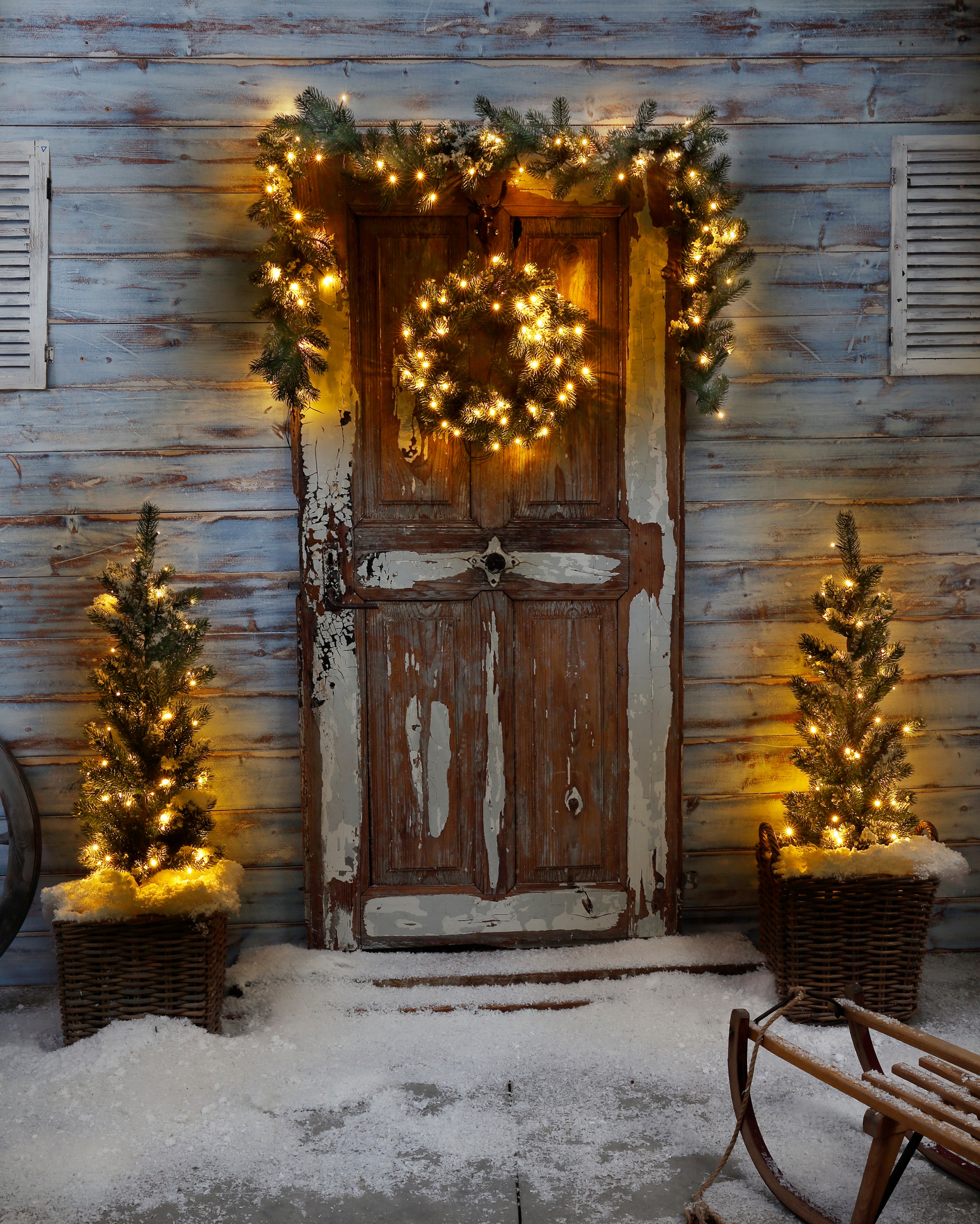 my home LED Baum »Bennet«, 4-teiliges Weihnachts-Set, mit Girlande und  Dekokranz online kaufen | mit 3 Jahren XXL Garantie