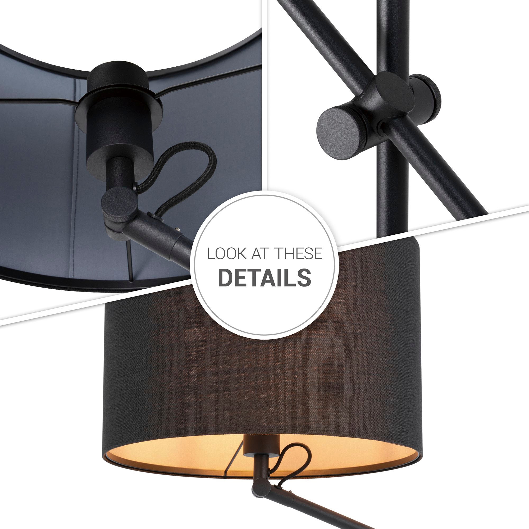 Paco Home Stehlampe »TOM«, 1 flammig, Leuchtmittel E27 | ohne Leuchtmittel, mit kompatiblen Dimmer und Leuchtmittel