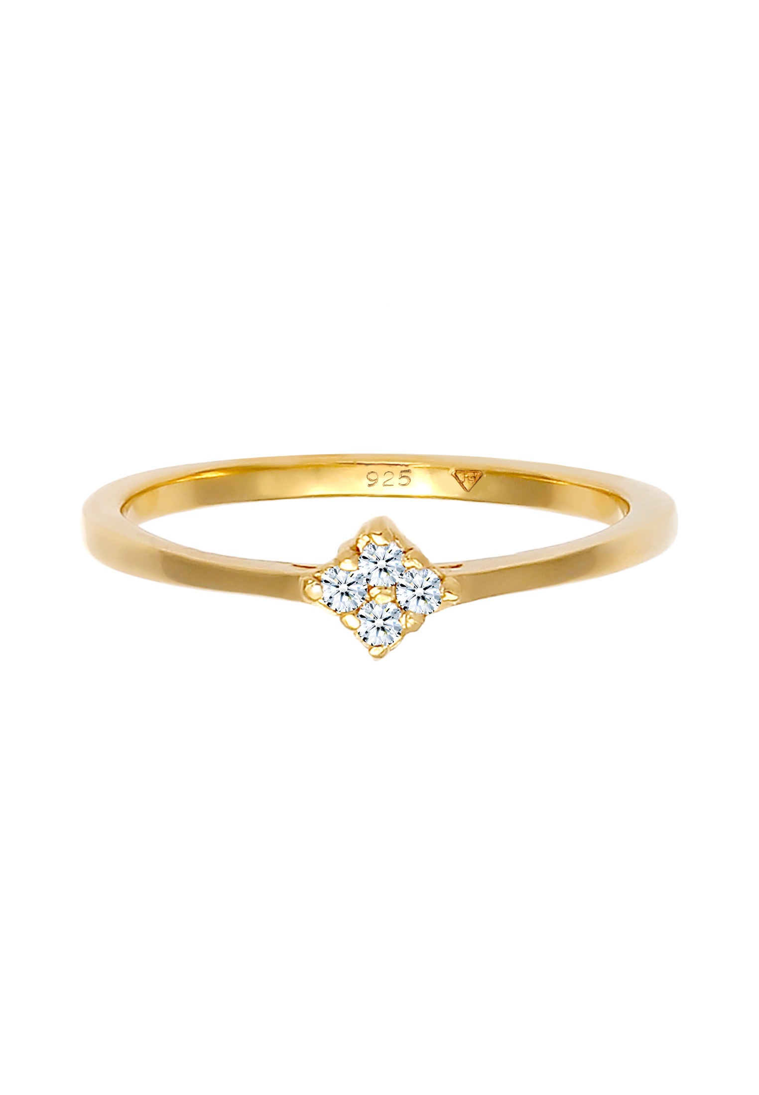 Elli DIAMONDS Verlobungsring »Ring Diamant (0.08 ct.) Verlobung Klassik 925 Silber«