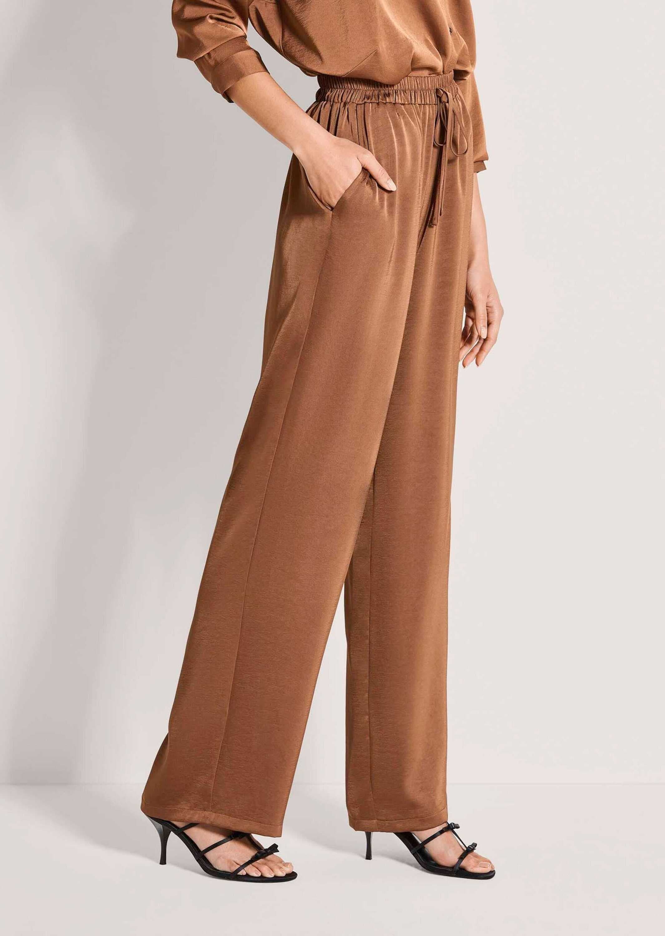 MADELEINE Schlupfhose »Satinhose Schlupfhose mit Zierband«