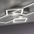 my home LED Deckenleuchte »Jorvin«, 4 flammig-flammig, Moderne Deckenlampe stahl L65 x 33,8 cm, schwenkbar, flache Bauform