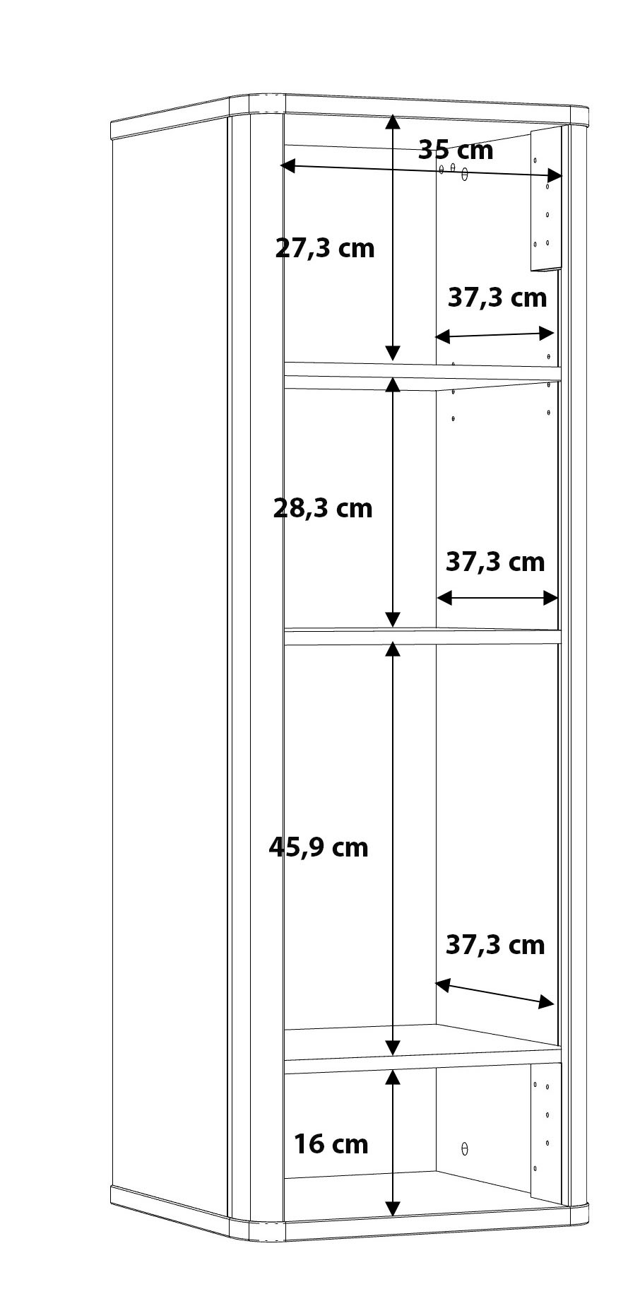 FORTE Hängevitrine »Leokadia«, Höhe ca. 116 cm
