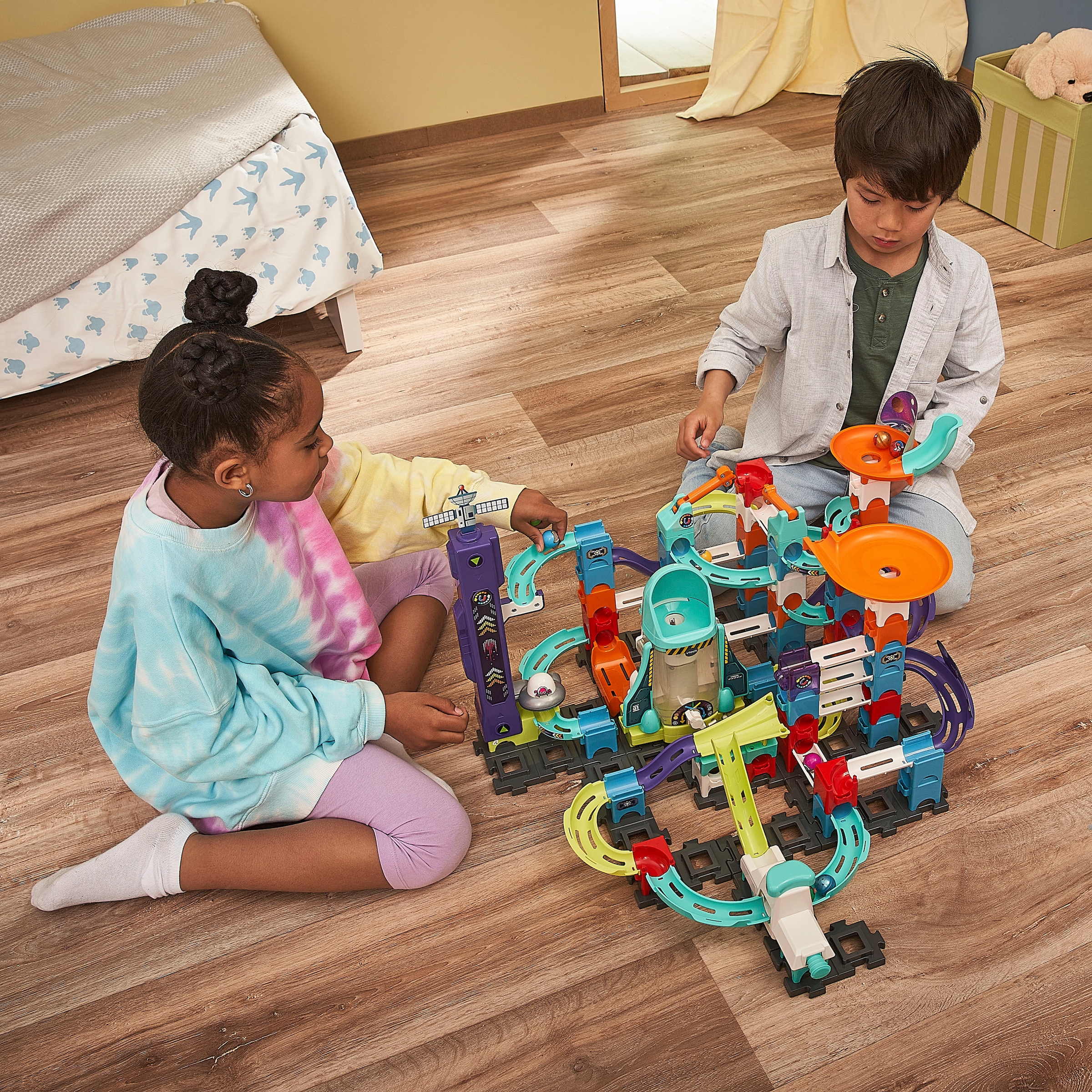 Vtech® Kugelbahn »MarbleRush - Space Magnetic Set XL300 E«, mit 5 magnetischen MarBalls