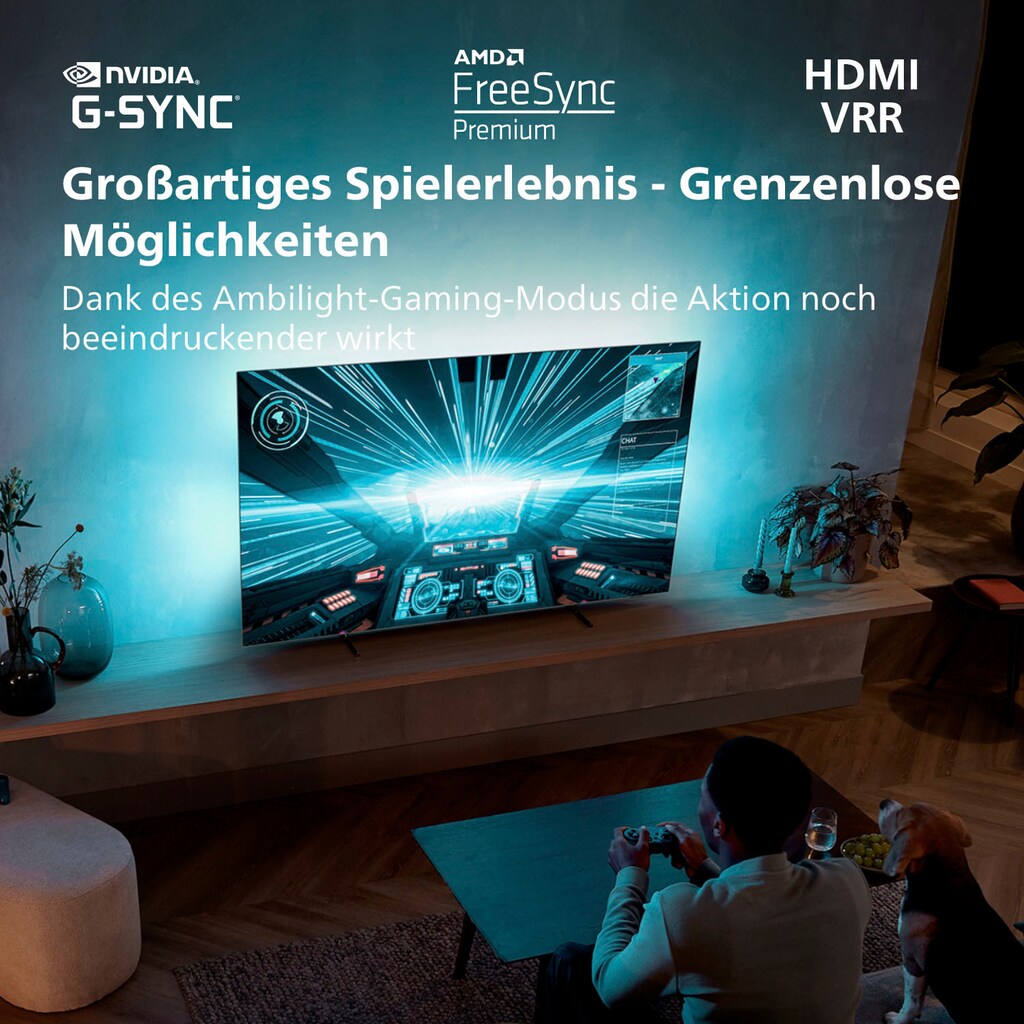 Philips OLED-Fernseher »55OLED707/12«, 139 cm/55 Zoll, 4K Ultra HD, Smart-TV-Android TV