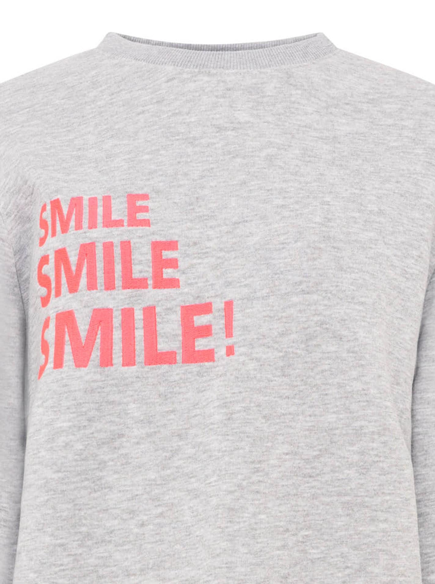 Zwillingsherz Hoodie »"Smile Smile Smile"«, Rundhals, Stickerei in Neon, fröhliche Botschaft

