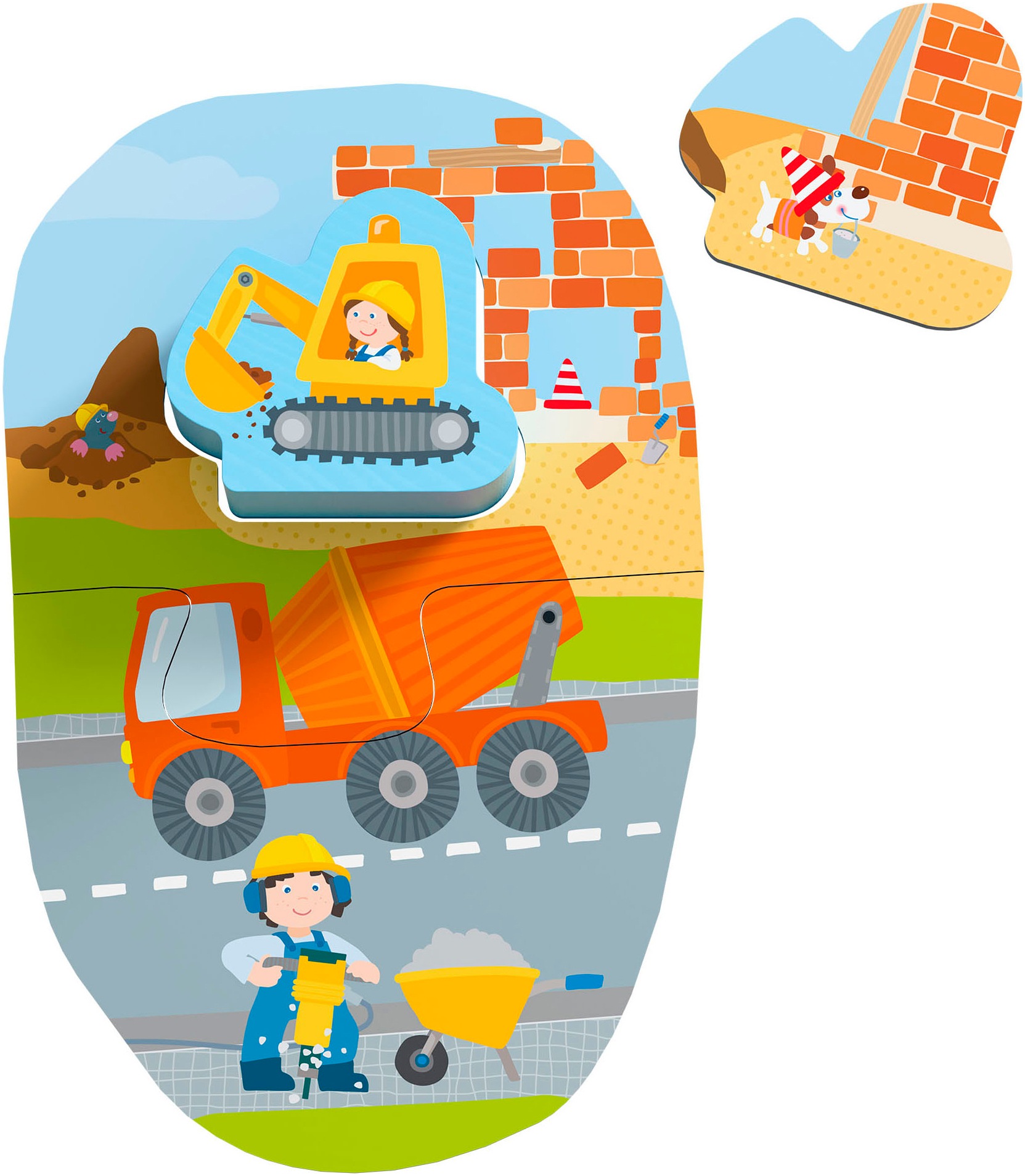 Haba Puzzle »4 erste Puzzles Baustelle«