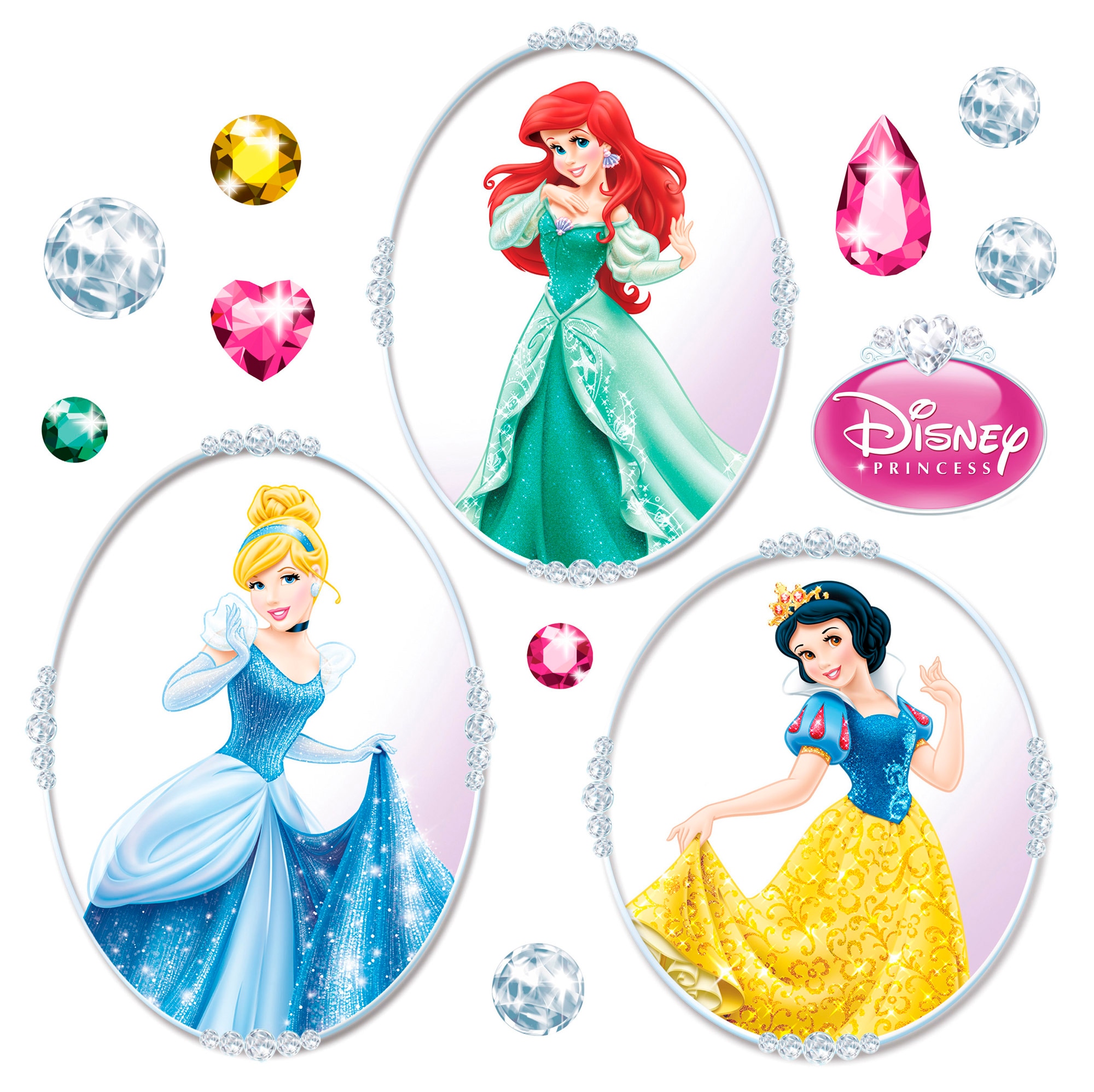 Komar Wandtattoo »Window Disney Princess - Größe 31 x 31 cm«, (23 St.), selbsthaftend, Fensteraufkleber, Kinderzimmer