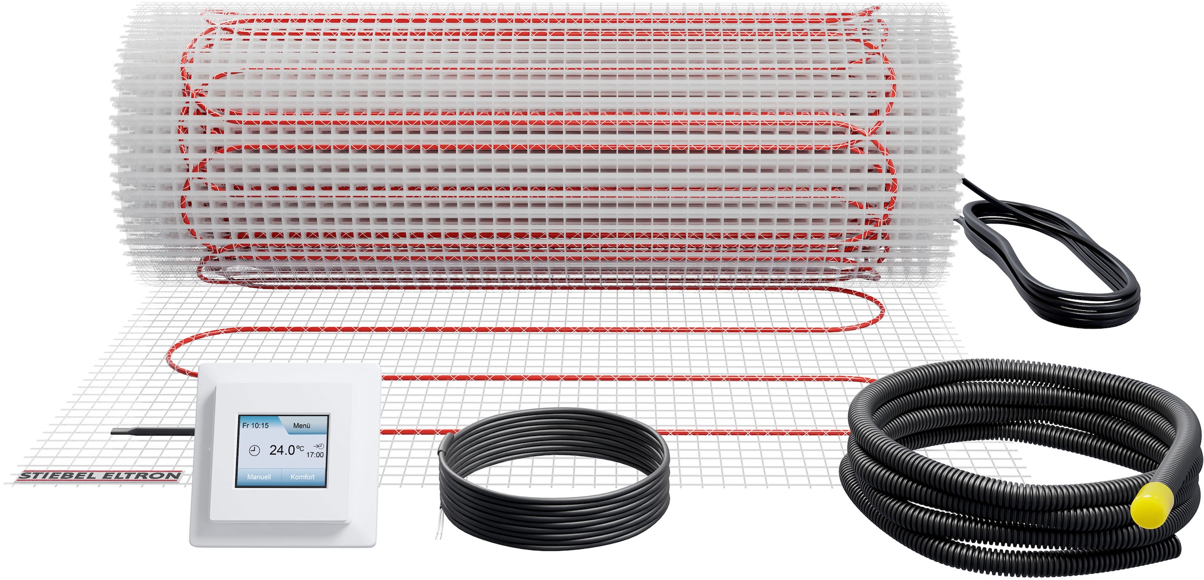 6 m² Stiebel Eltron Elektrische Fußbodenheizung FTM 100/6 Set Plus, 600 W, 230 V, inkl. RTF-TC