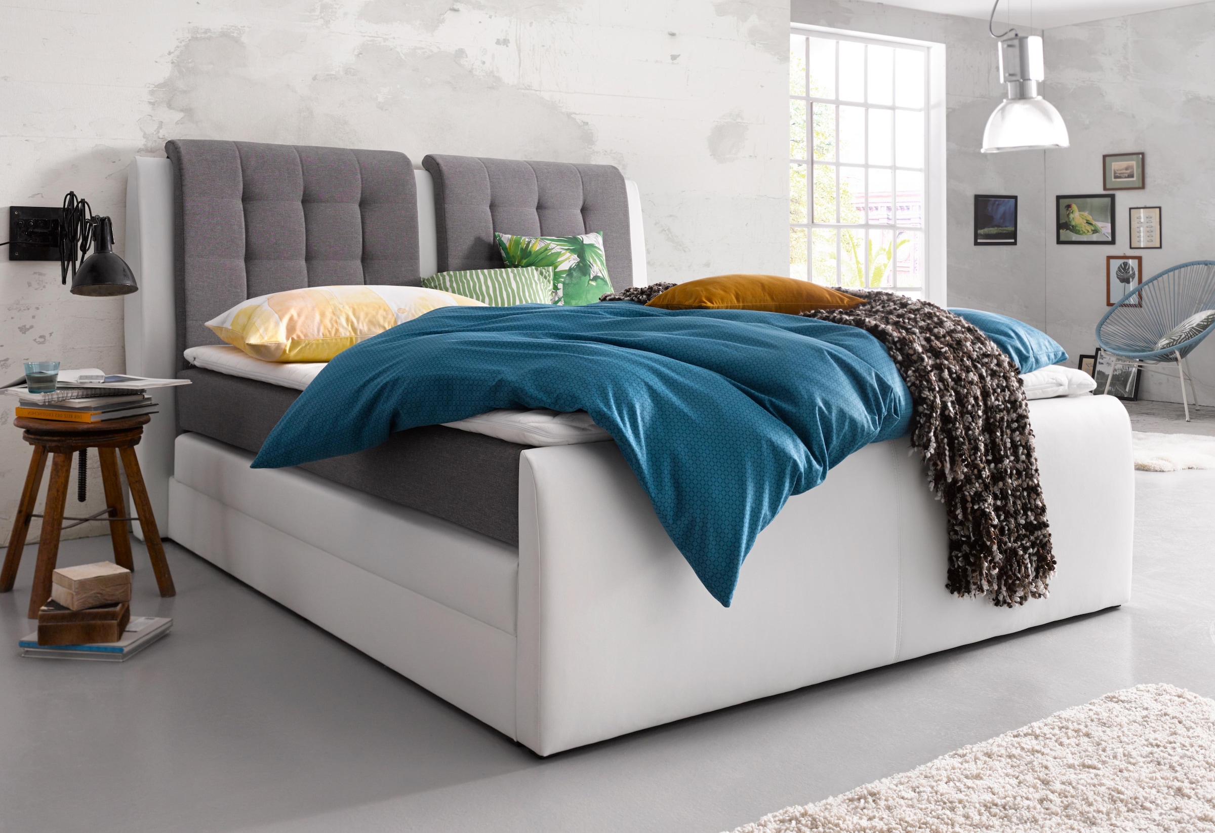 Boxspringbett »Rubene«, inkl. Bettkasten und Topper