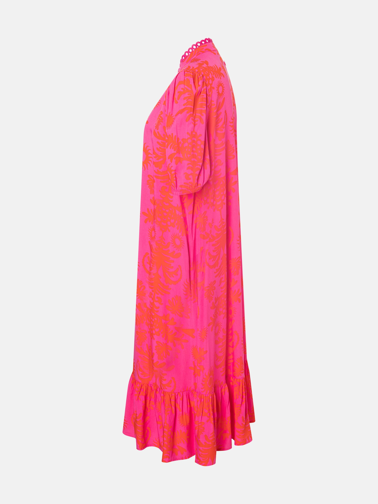 Lieblingsstück Druckkleid »EddaL« Eingrifftaschen mit Rüschen-Details, Langarm