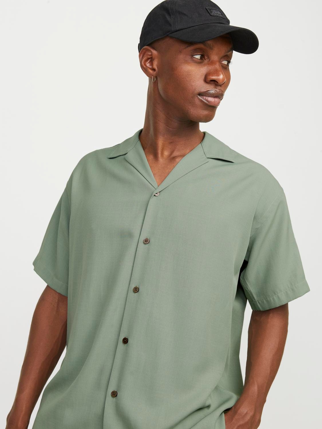 Jack & Jones Kurzarmhemd »JPRCCAARON TENCEL RESORT SHIRT S/S LN«