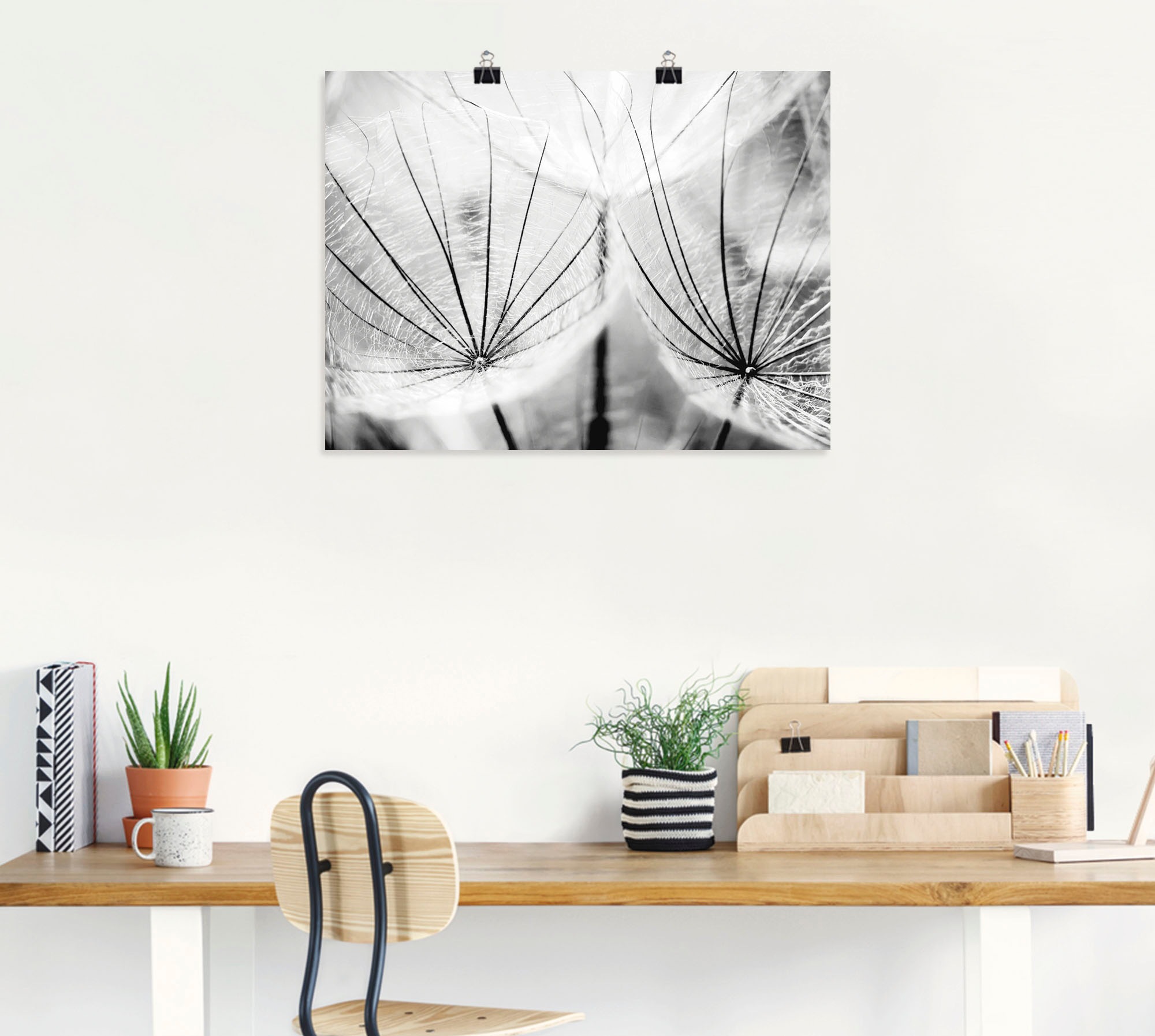 Artland Wandbild »Pusteblume in schwarzweiß« Blumen 1 Stk. tlg. als Leinwandbild, Poster in verschied. Größen