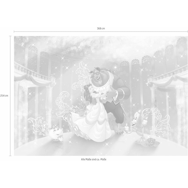 Komar Fototapete »Beauty and the Beast«, 368x254 cm (Breite x Höhe), inklusive  Kleister online kaufen | mit 3 Jahren XXL Garantie
