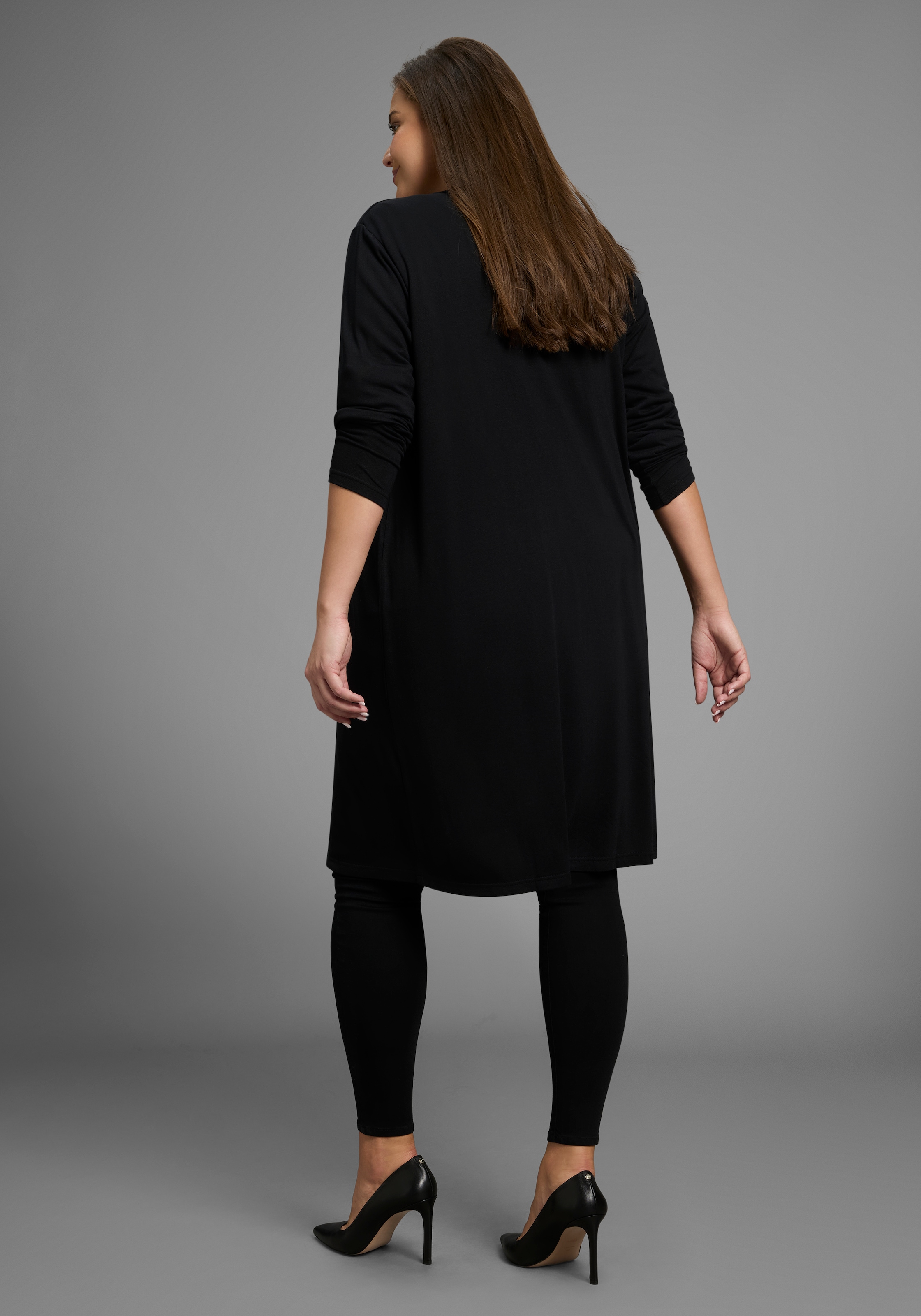 Laura Scott CURVE Longstrickjacke, aus weichem, angenehmem fließendem Jerseymaterial - GROSSE GRÖSSE