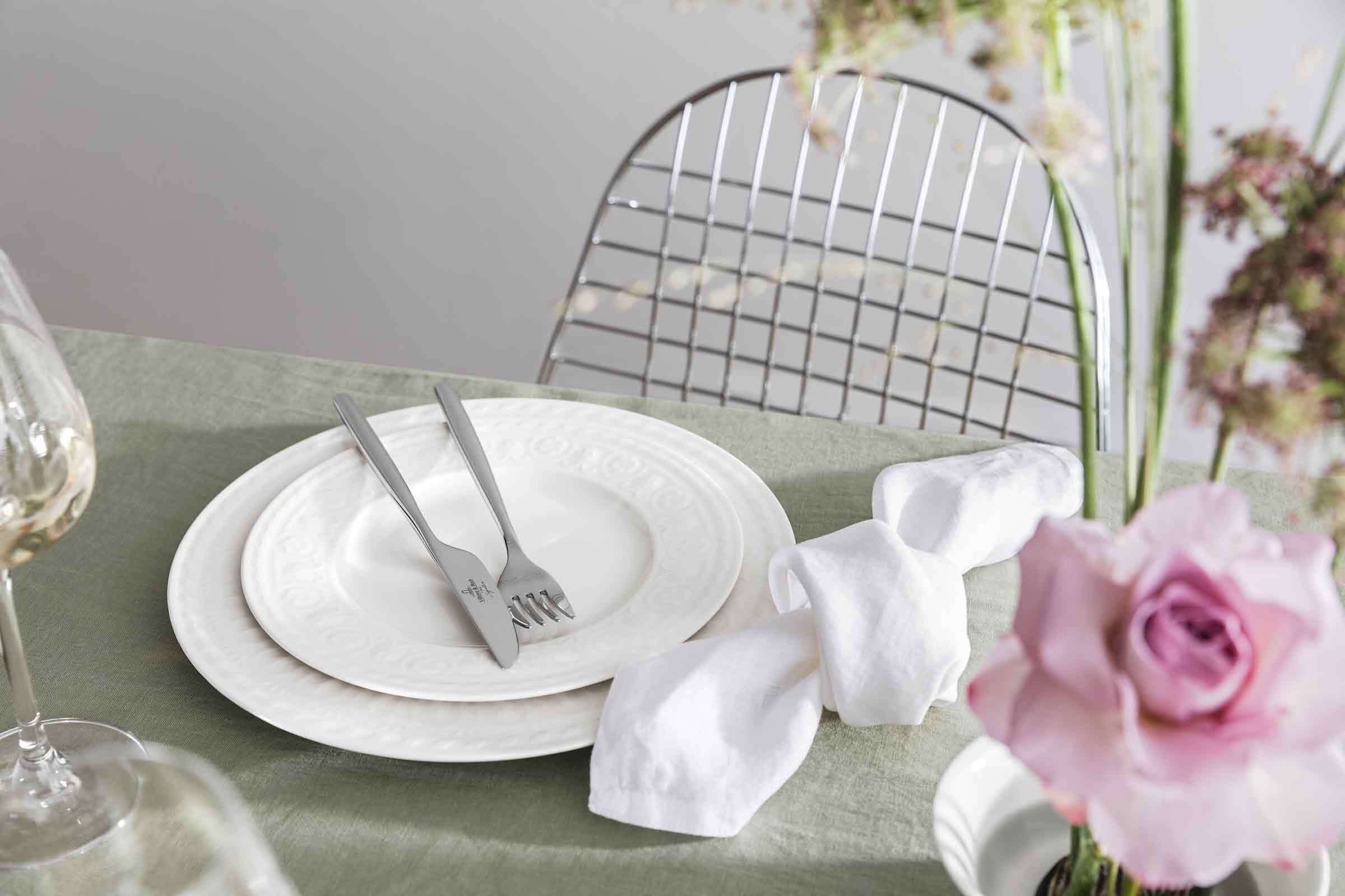 Villeroy & Boch Geschirr-Set »Teller-Set Cellini 12er Set weiß« Spülmaschinengeeignet, Mikrowellenfest