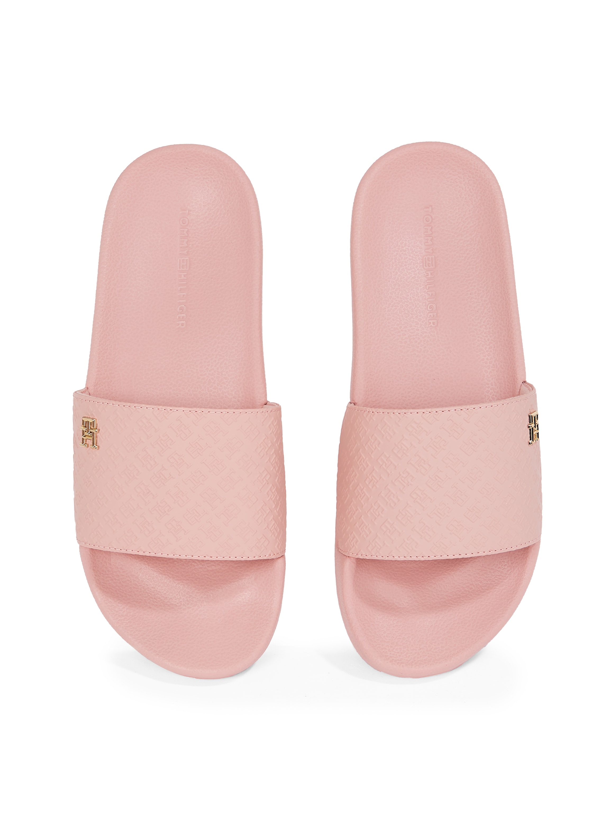 Tommy Hilfiger Pantolette »TH MONOGRAM POOLSIDE«, Bequemschuh, Sommerschuh, Schlupfschuh mit TH-Schmuckelement