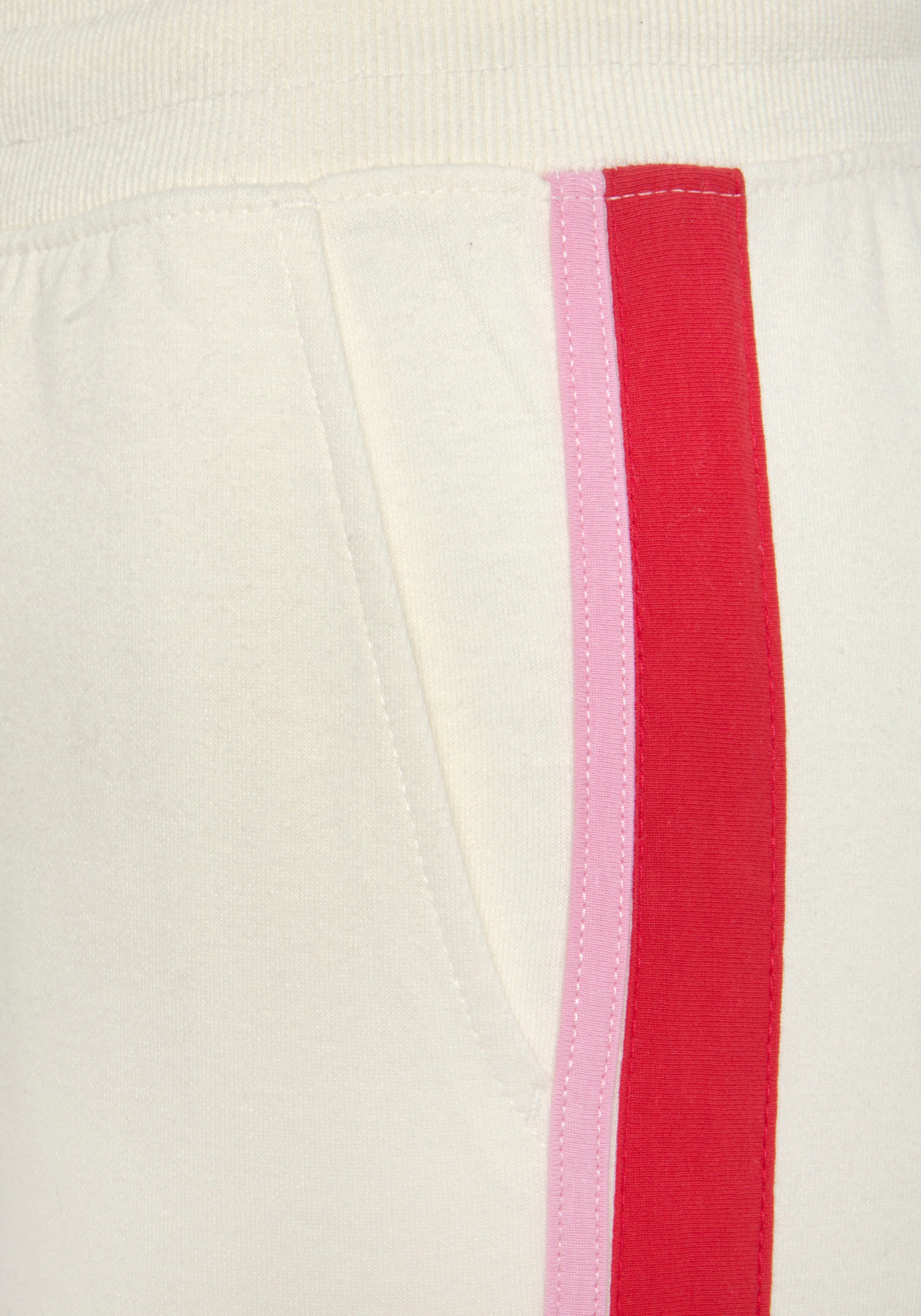Vivance Sweatpants, (1 tlg.), Sweathose mit kontrast Einsätzen, Loungeanzug