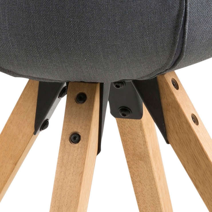 ACTONA GROUP Esszimmerstuhl »Dian«, (Set), 2 St., Organisch geformter Sitz mit Kissen. Beine aus Massivholz Gummibaum