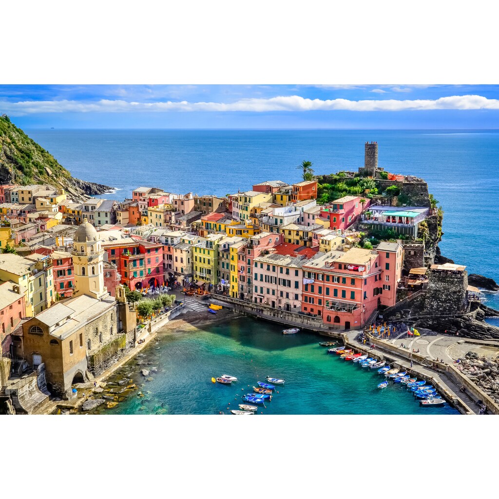 Papermoon Fototapete »Colorful Village Vernazza, Cinque Terre«
