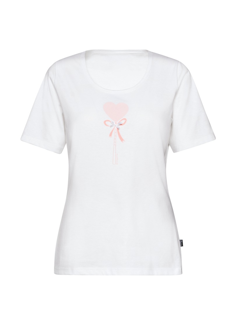 Trigema Schlafanzug »TRIGEMA T-Shirt mit süßem Herzchen-Printmotiv«, (1 tlg.)