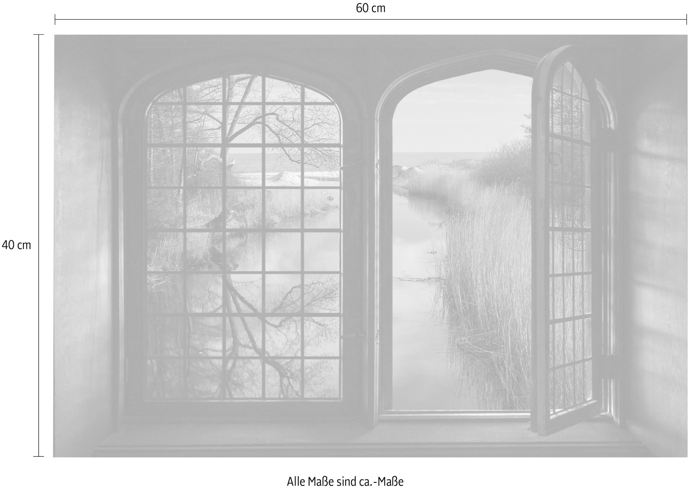queence Wandsticker »Bach«, Wandsticker, Wandbild, selbstklebend, 3D, Fenster