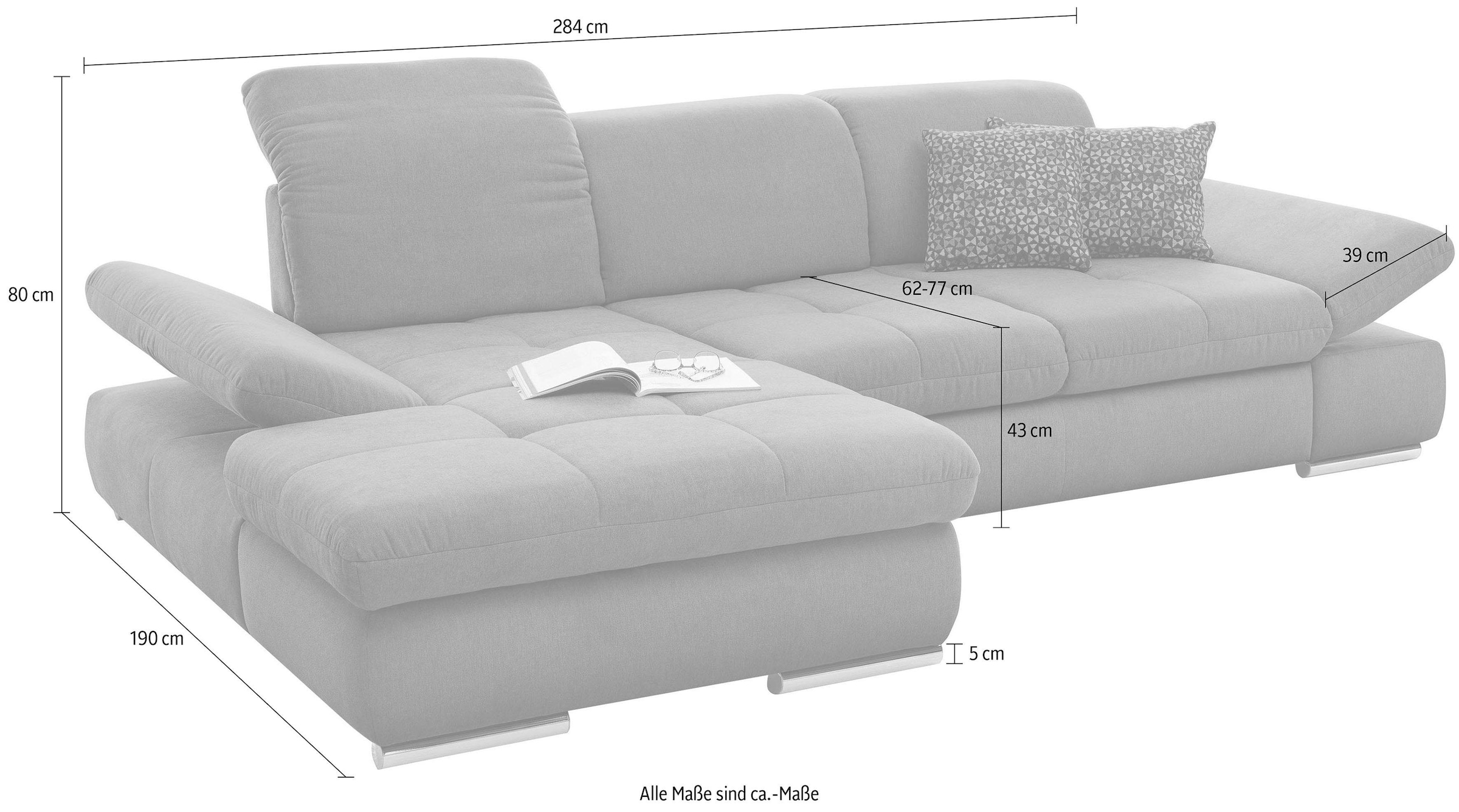 set one by Musterring Ecksofa Bettfunktion Raten auf oder rechts, bestellen 4100«, Recamiere links »SO wahlweise mit