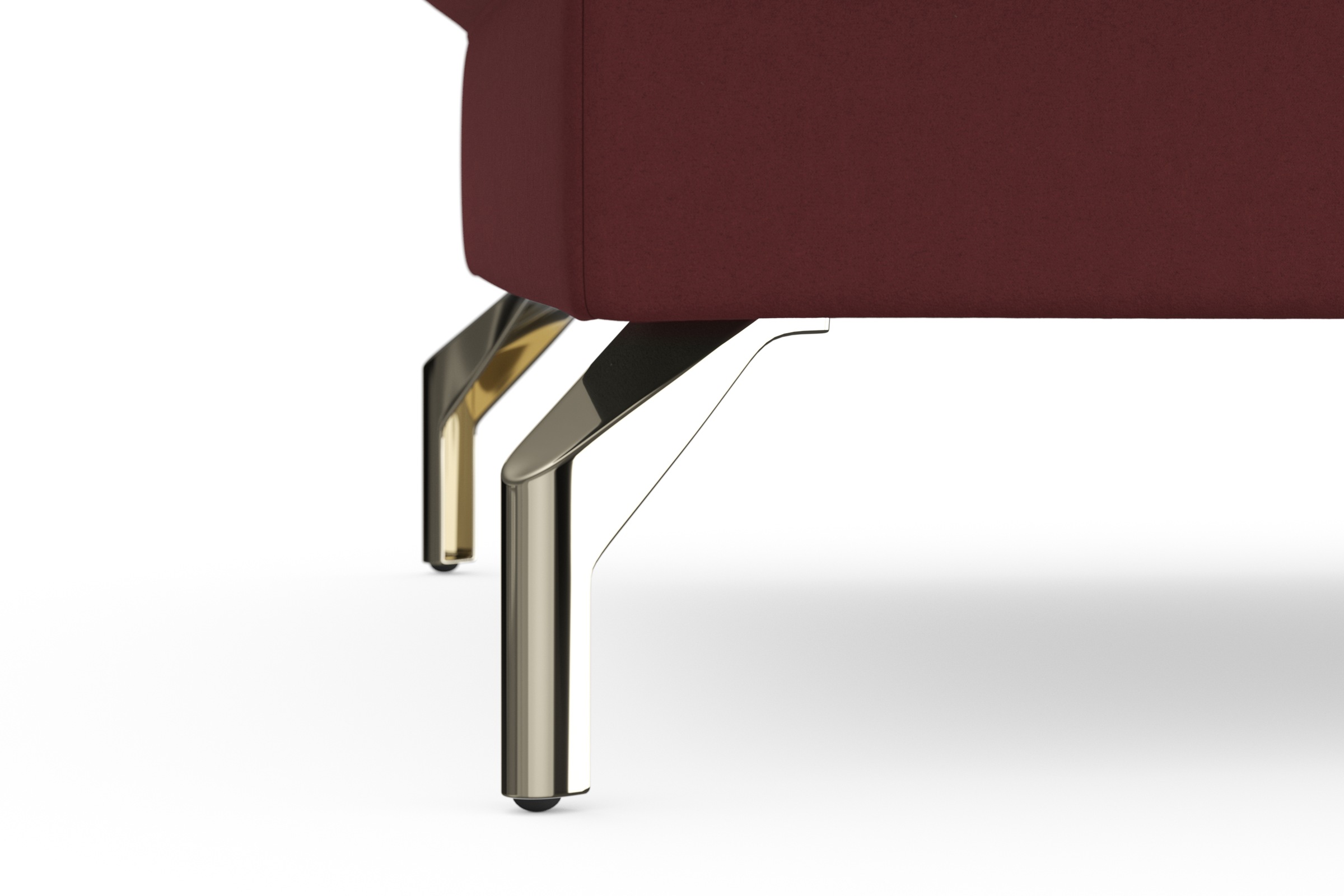sit&more Hocker »Fashion«, inklusive Federkern, mit satinierten Nickelfüßen