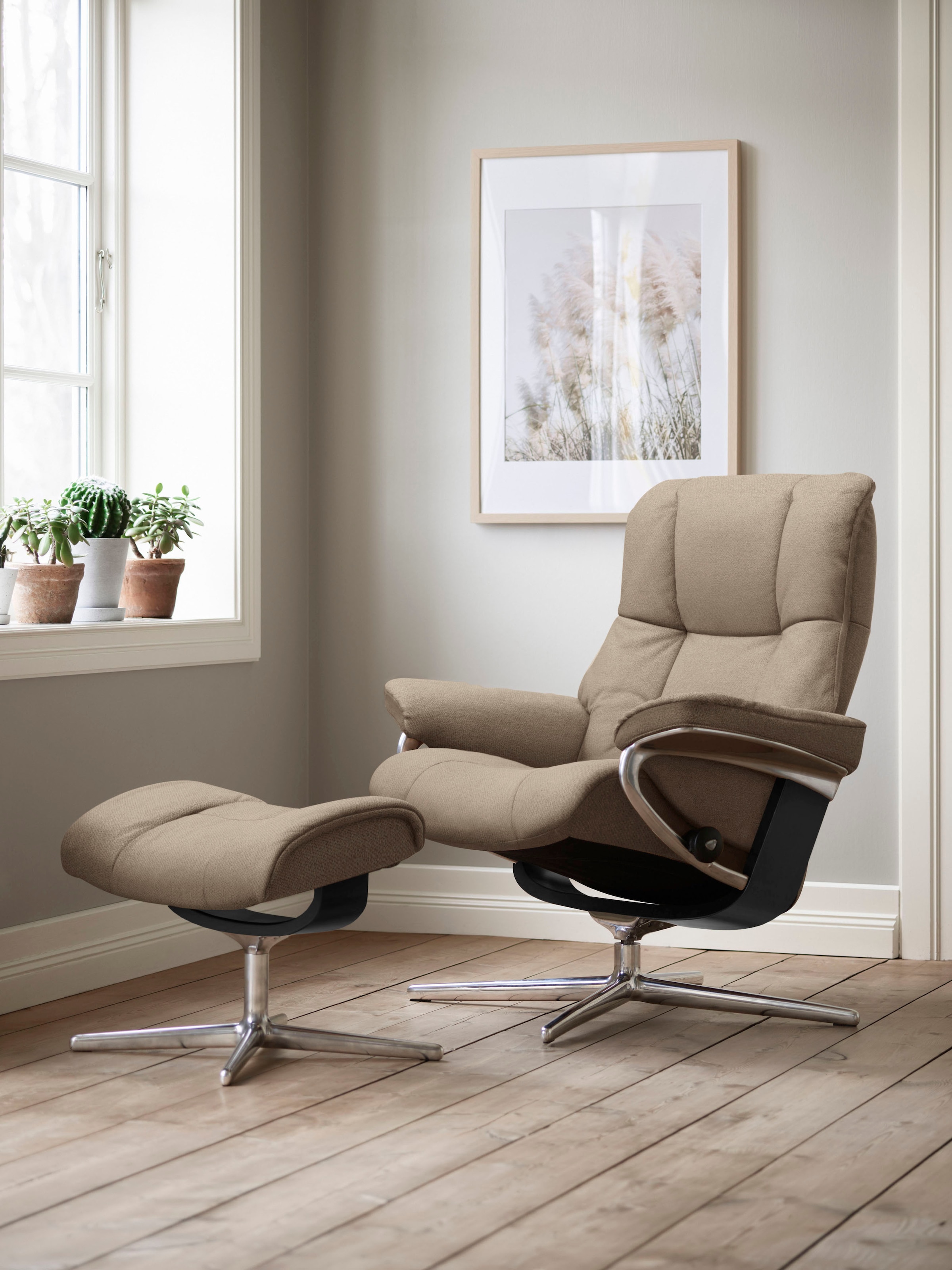 Stressless® Fußhocker »Mayfair«, mit Cross Base, Größe S, M & L, Holzakzent Schwarz